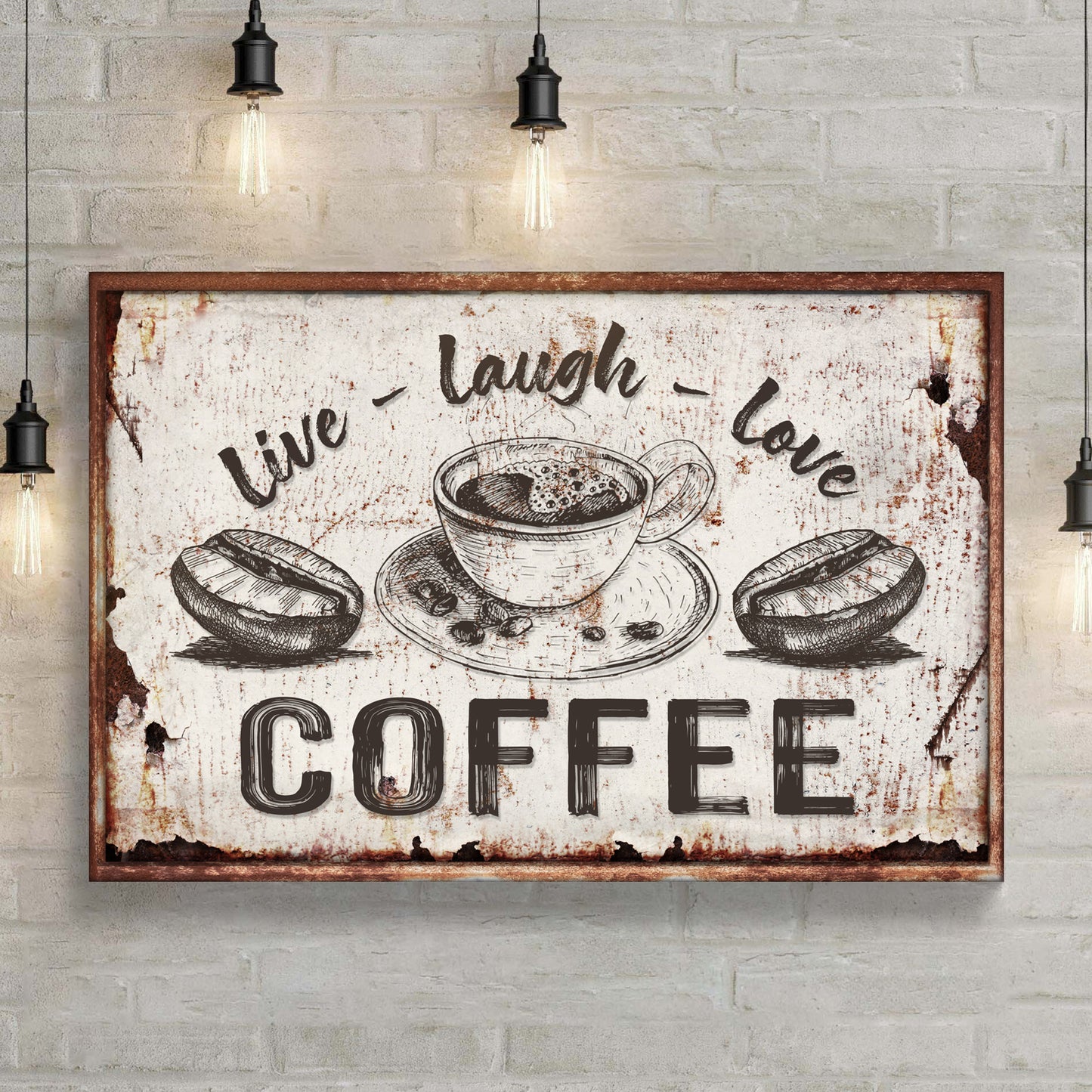 Live Laugh Love Coffee Sign  - Image by Tailored Canvases
