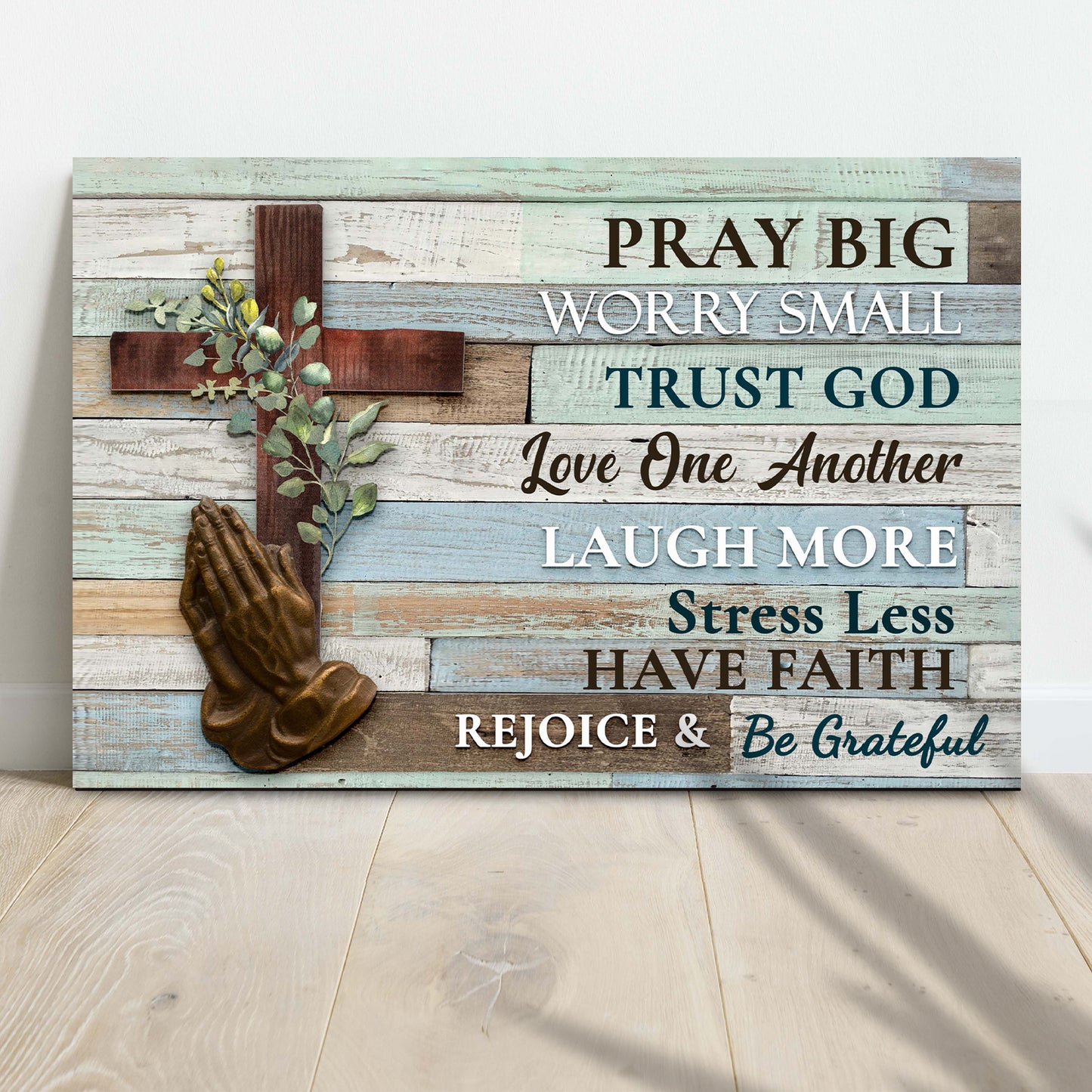 Trust God Love One Another Sign Style 2 - Image by Tailored Canvases