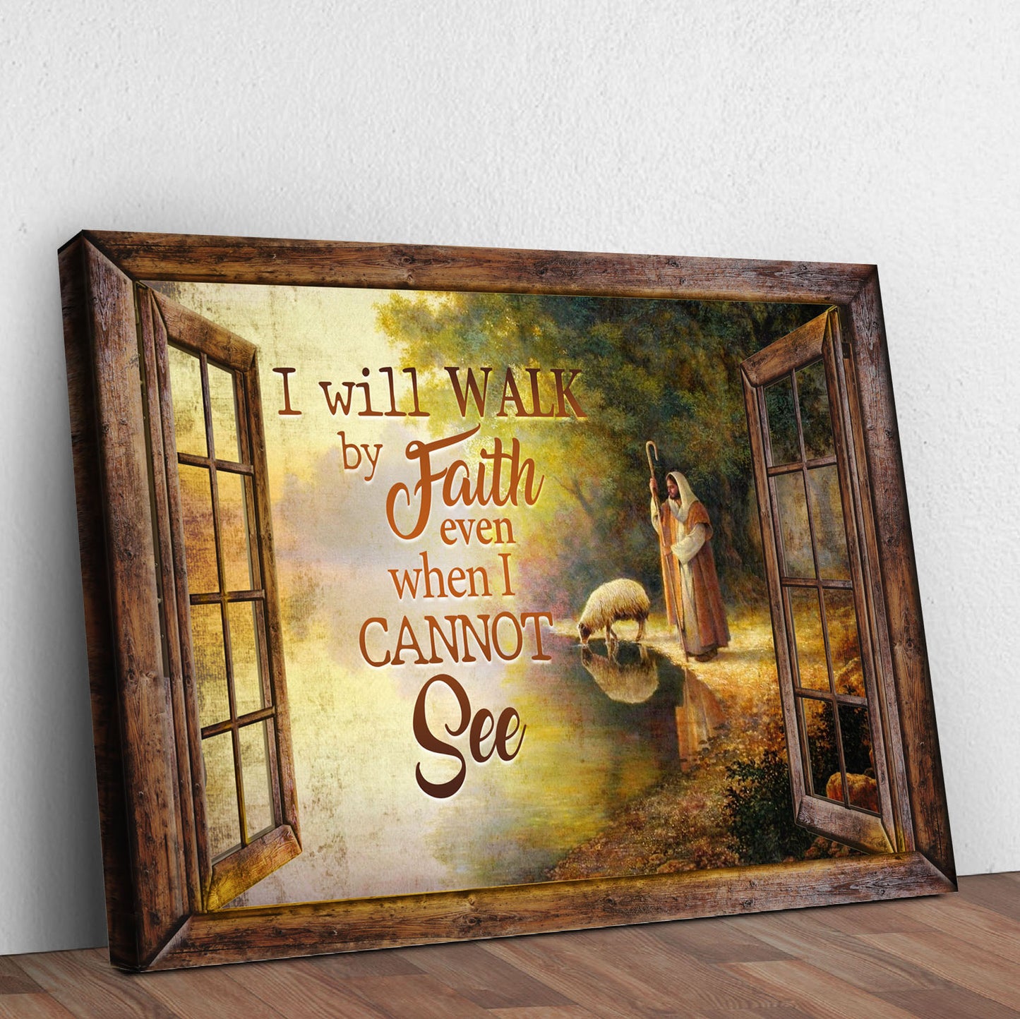 I Will Walk By Faith Sign II Style 1 - Image by Tailored Canvases