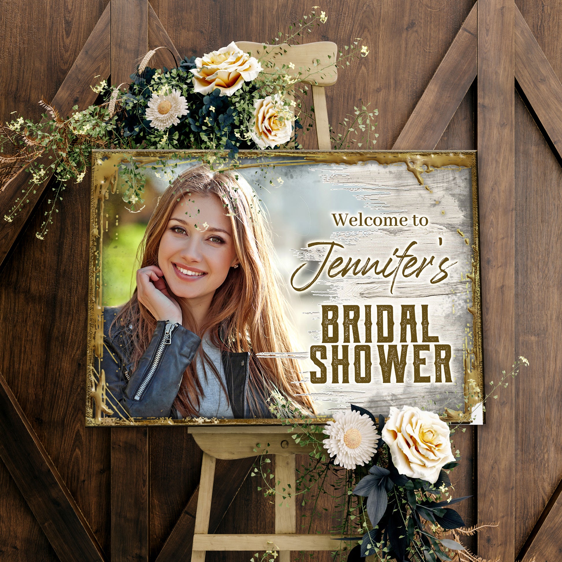 Welcome To The Bridal Shower Sign  - Image by Tailored Canvases