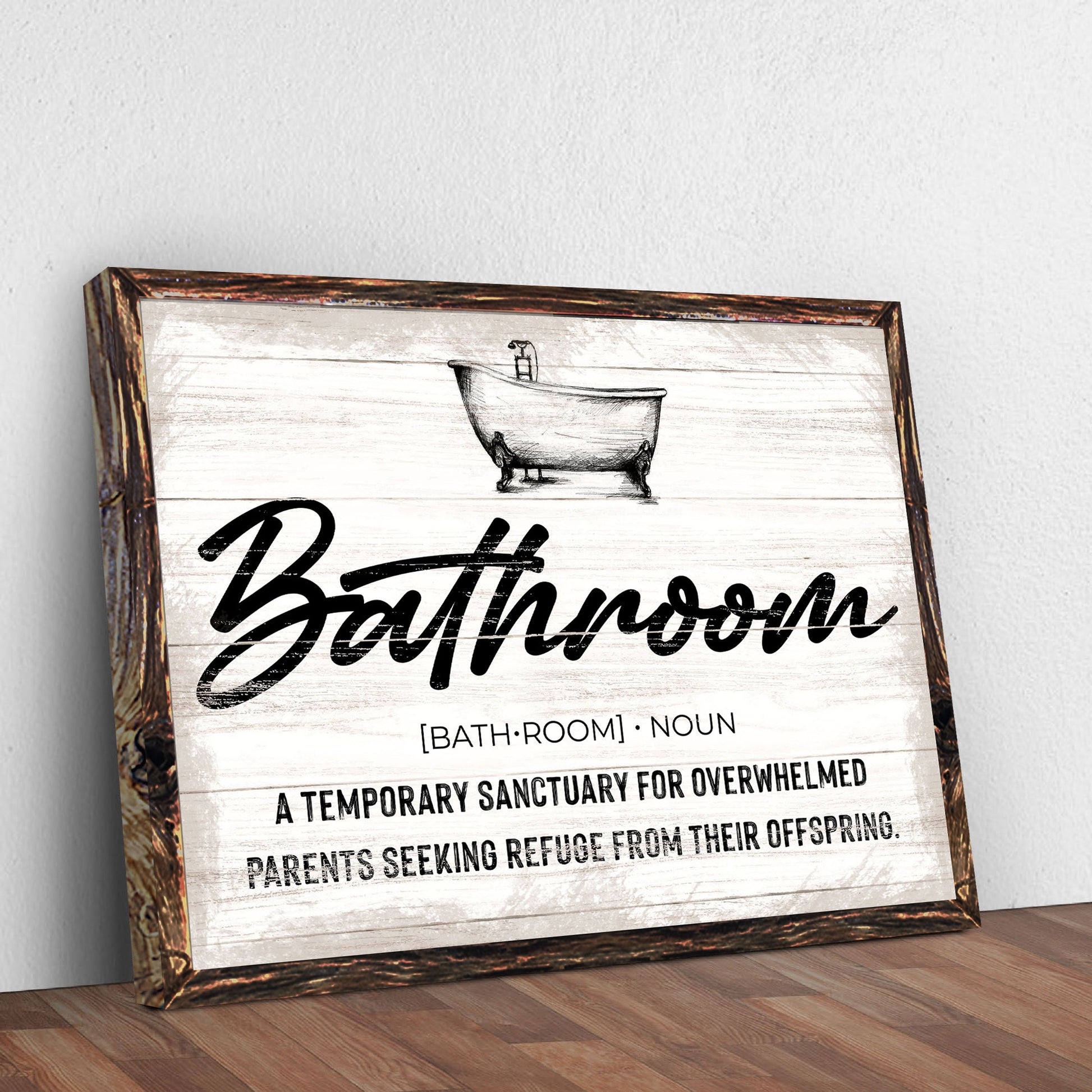 Bathroom Sign II - Image by Tailored Canvases