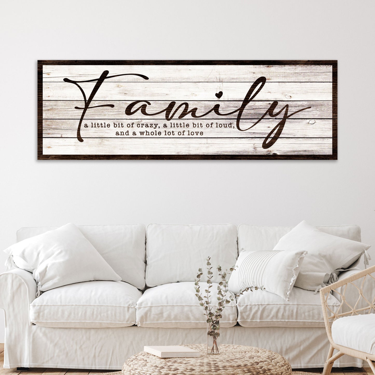A Little Bit Of Crazy, Loud, And A Whole Lot Of Love Family Sign III - Image by Tailored Canvases