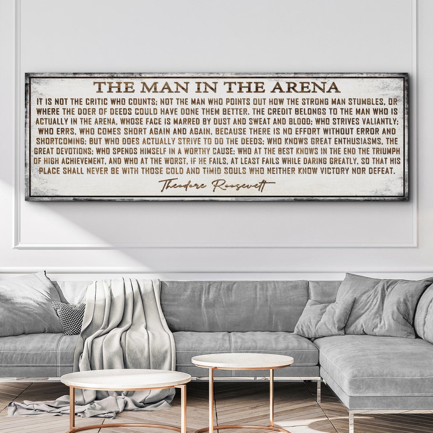 The Man In The Arena Sign VI - Image by Tailored Canvases