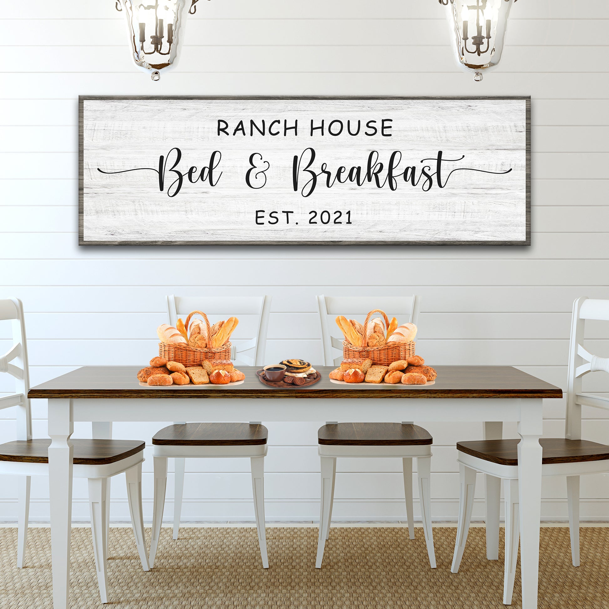 Ranch House Bed & Breakfast Sign | Customizable Canvas - Image by Tailored Canvases