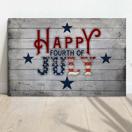 Happy Fourth Of July Sign  - Image by Tailored Canvases
