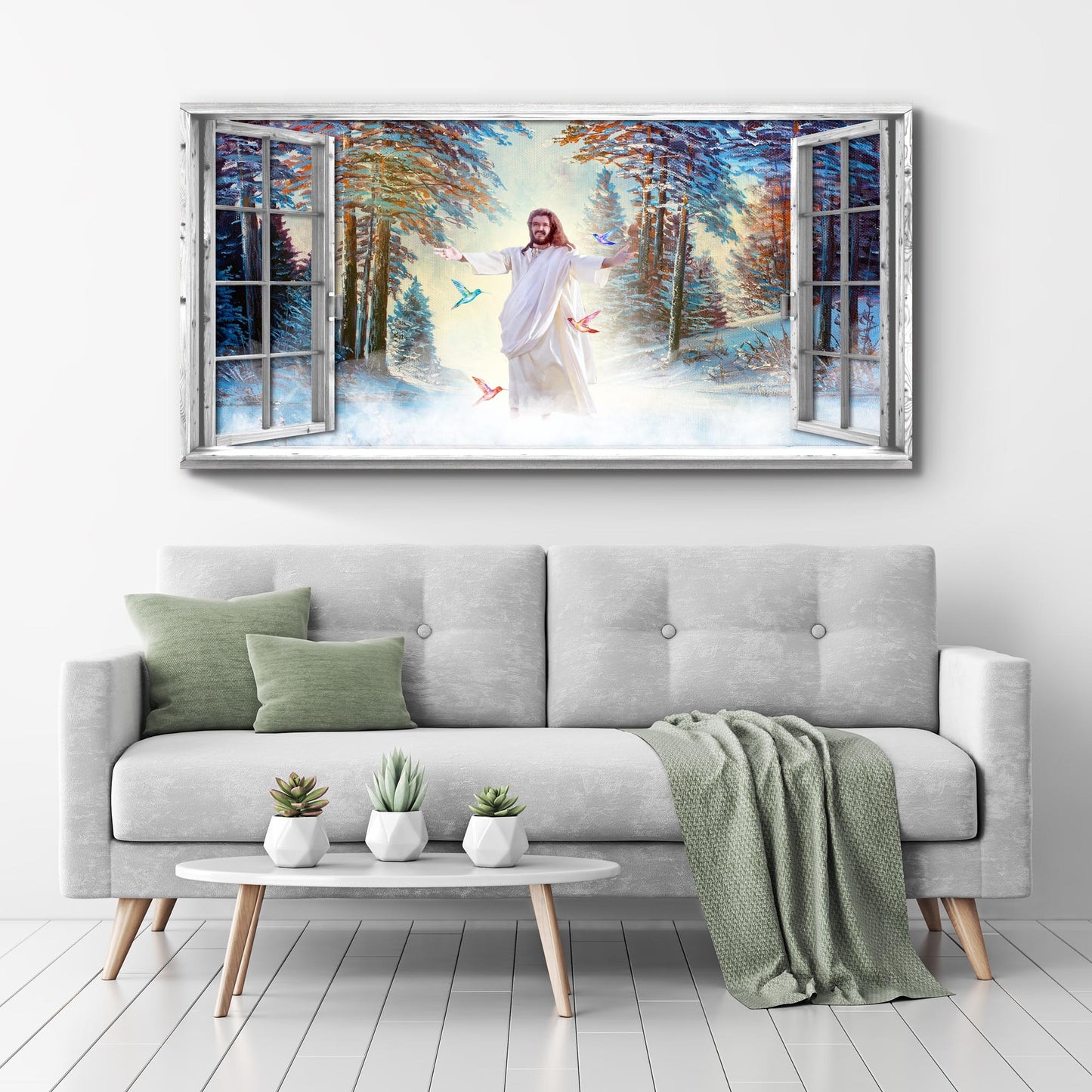 Jesus By The Window Canvas Wall Art - Image by Tailored Canvases