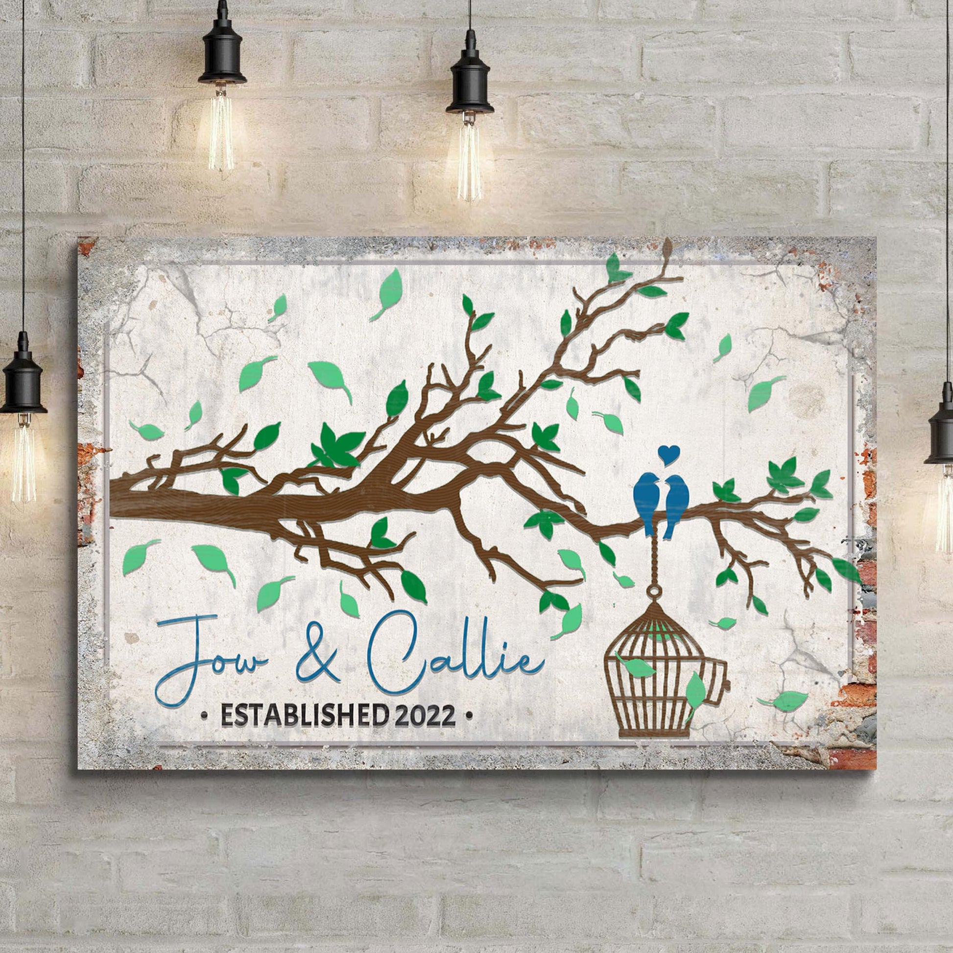 Love Birds Couple Sign - Image by Tailored Canvases
