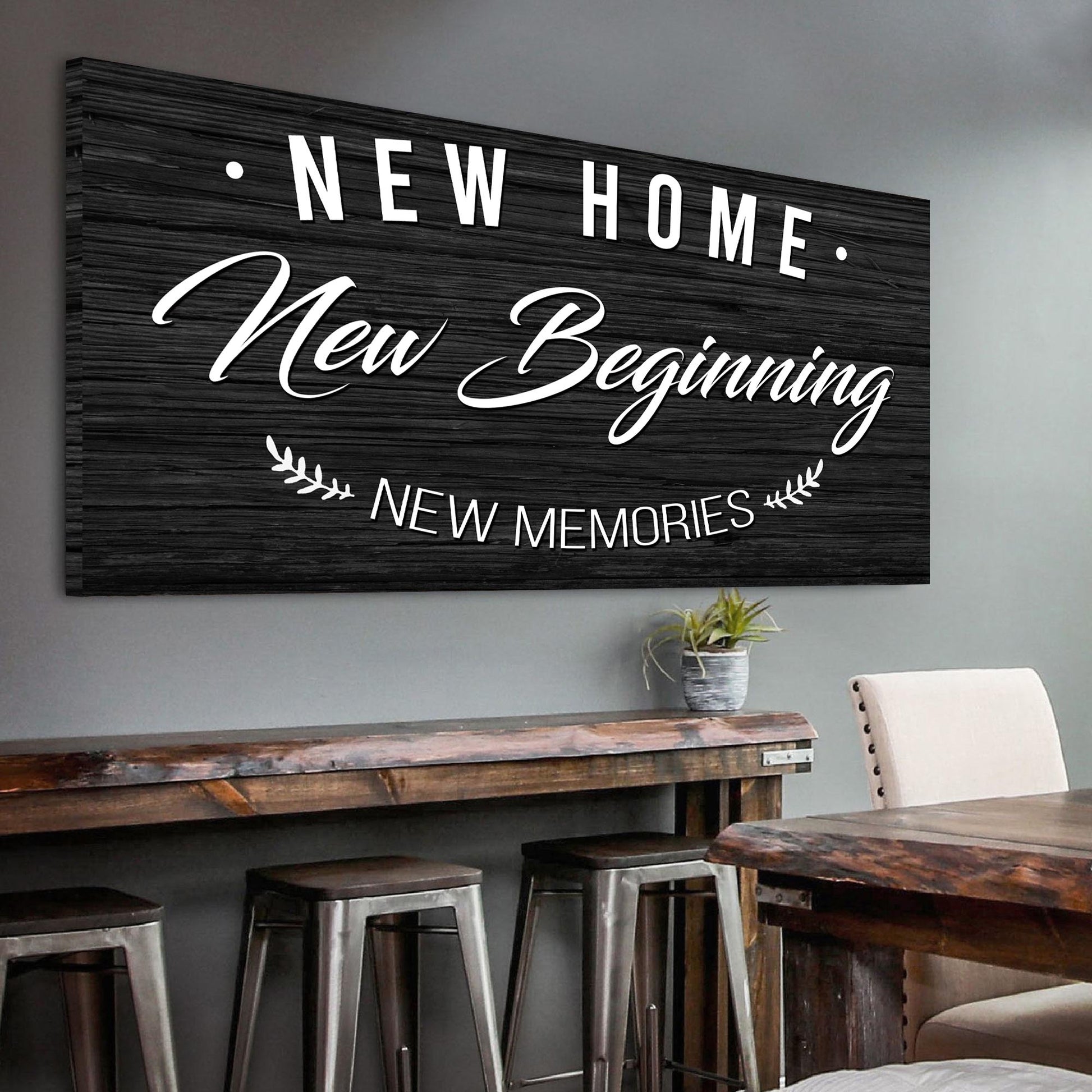 New Home New Beginning Sign II - Image by Tailored Canvases