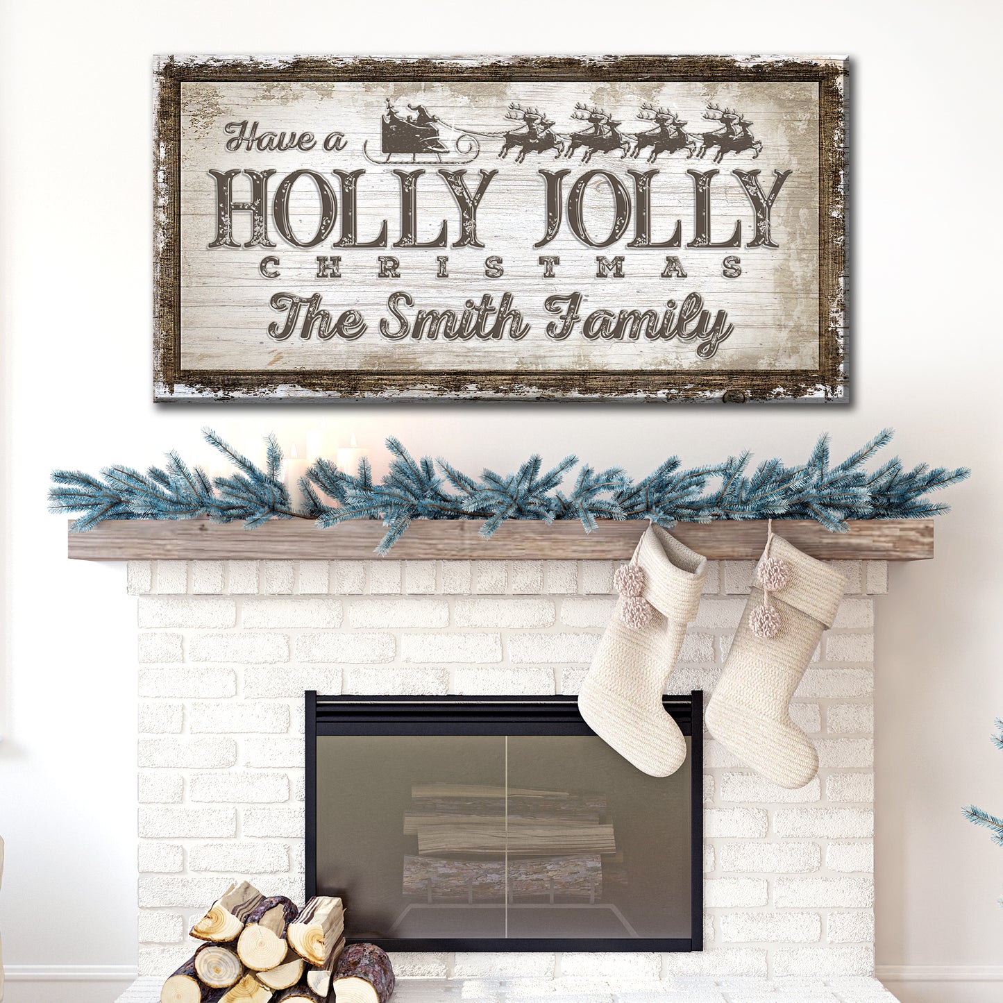 Holly Jolly Christmas Sign  - Image by Tailored Canvases