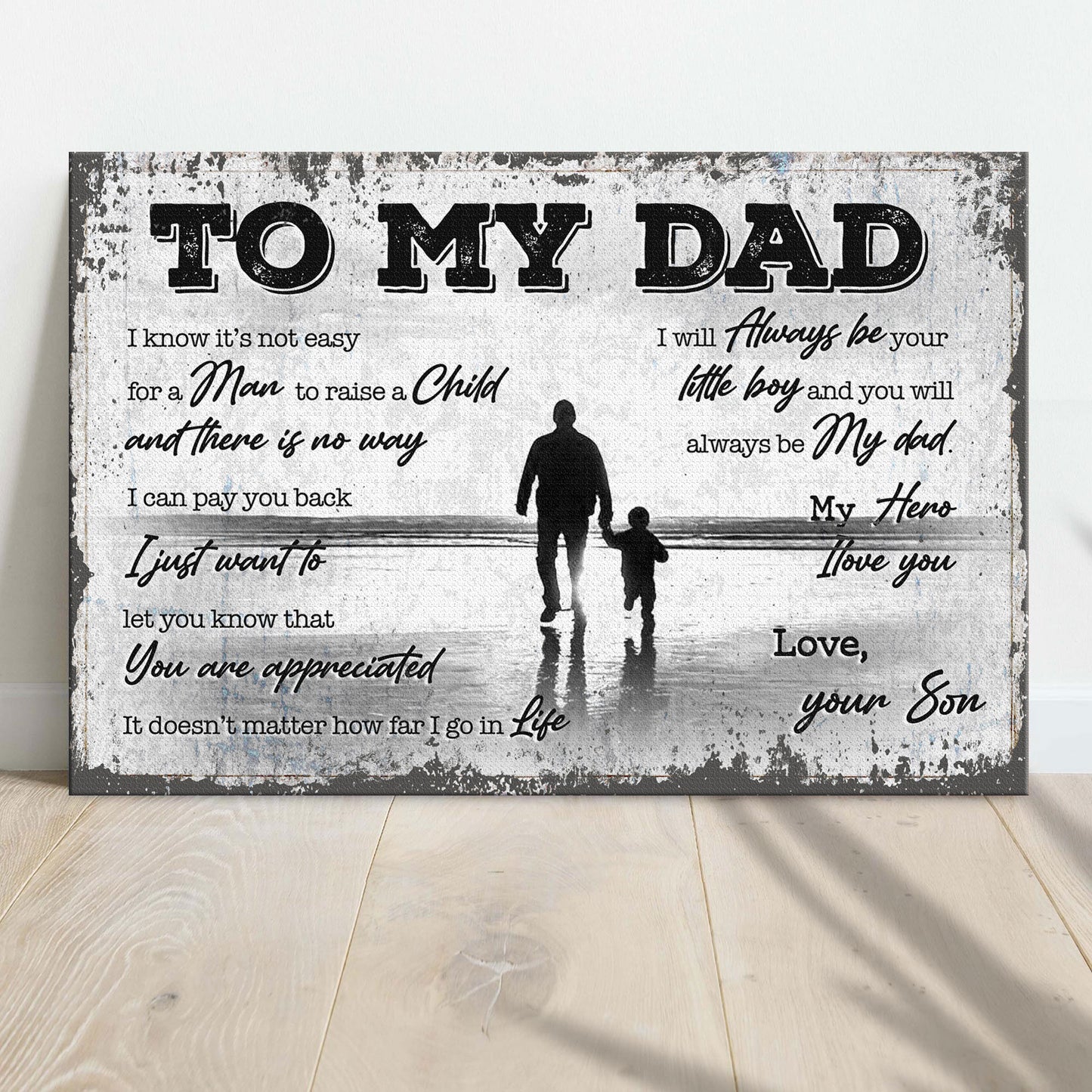I Will Always Be Your Little Boy Happy Father's Day Sign III  - Image by Tailored Canvases
