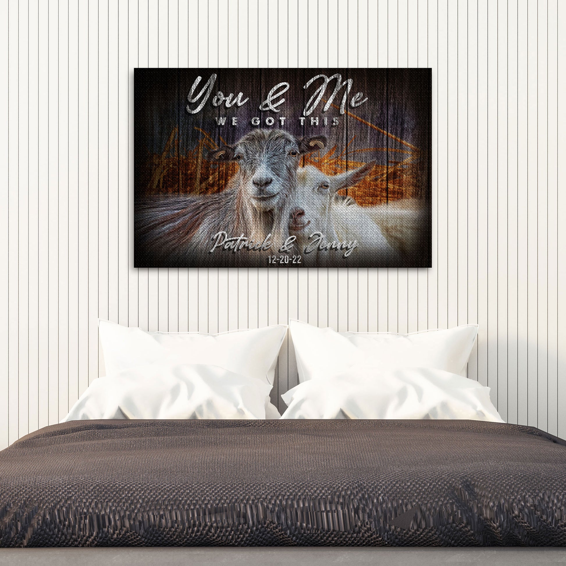 You And Me We Got This Goat Couple Sign  - Image by Tailored Canvases