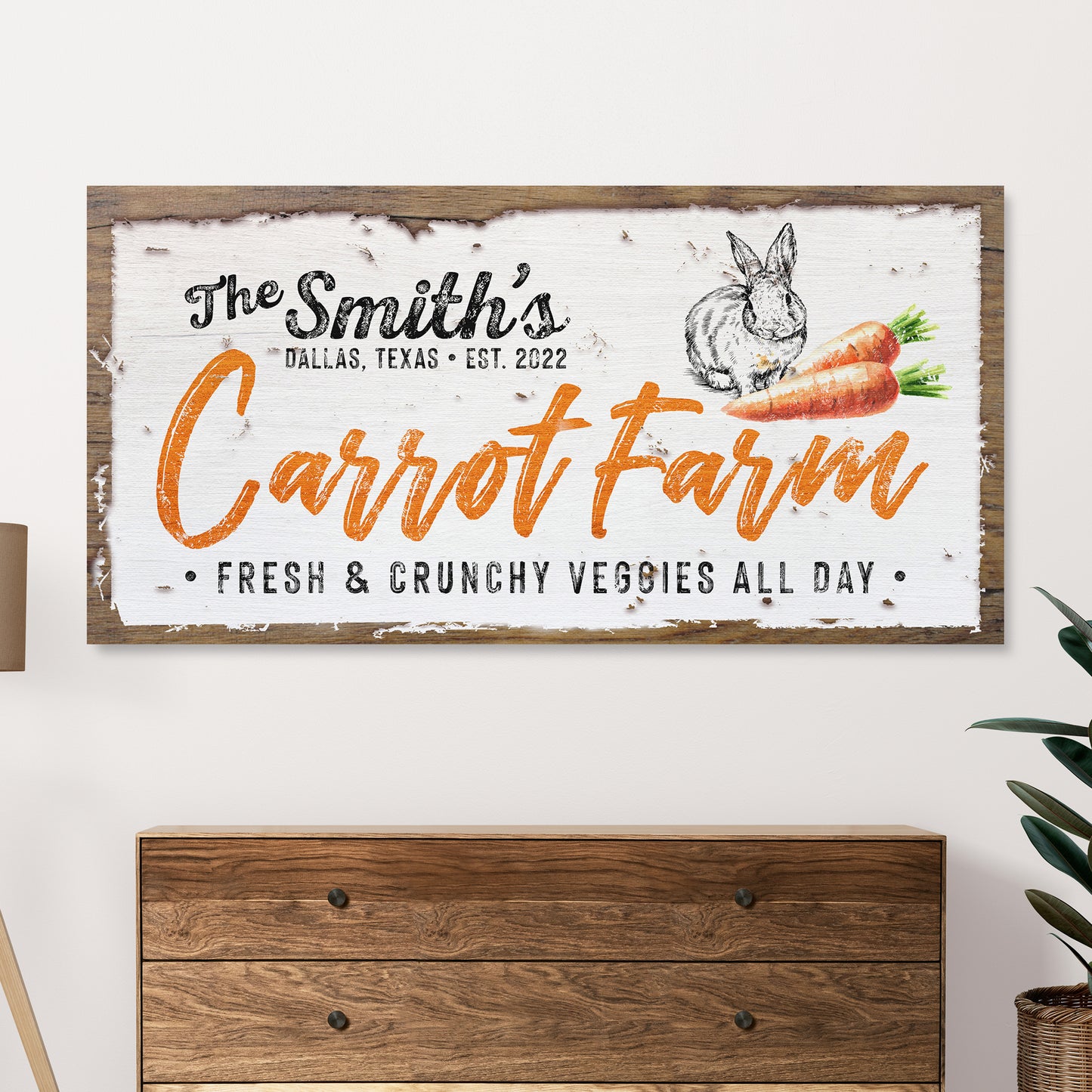 Carrot Farm Sign | Customizable Canvas - Image by Tailored Canvases
