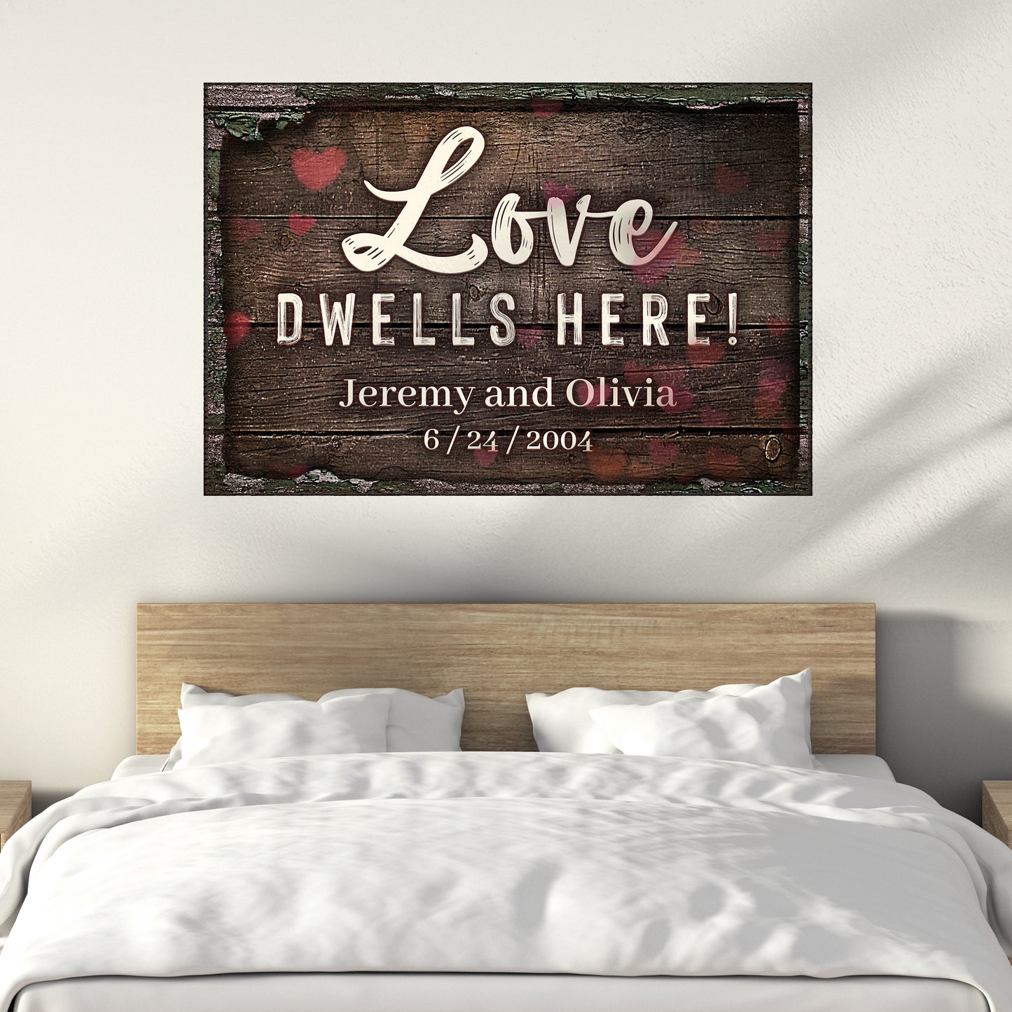 Love Dwells Here Couple Sign  - Image by Tailored Canvases