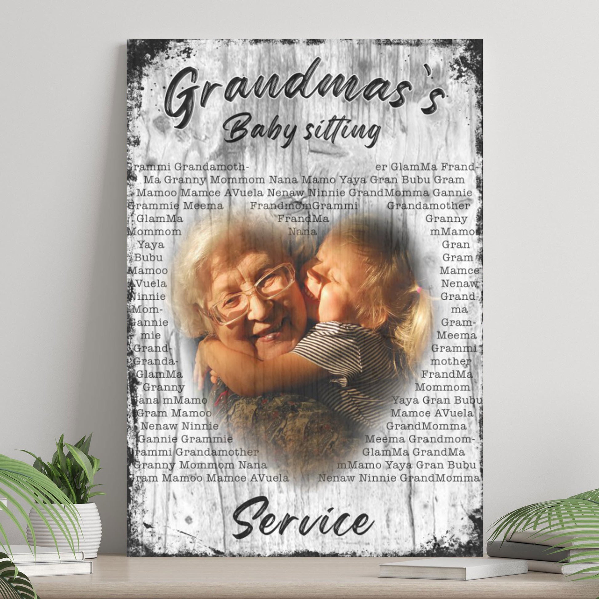 Grandmas's Baby Sitting Service Sign - Image by Tailored Canvases