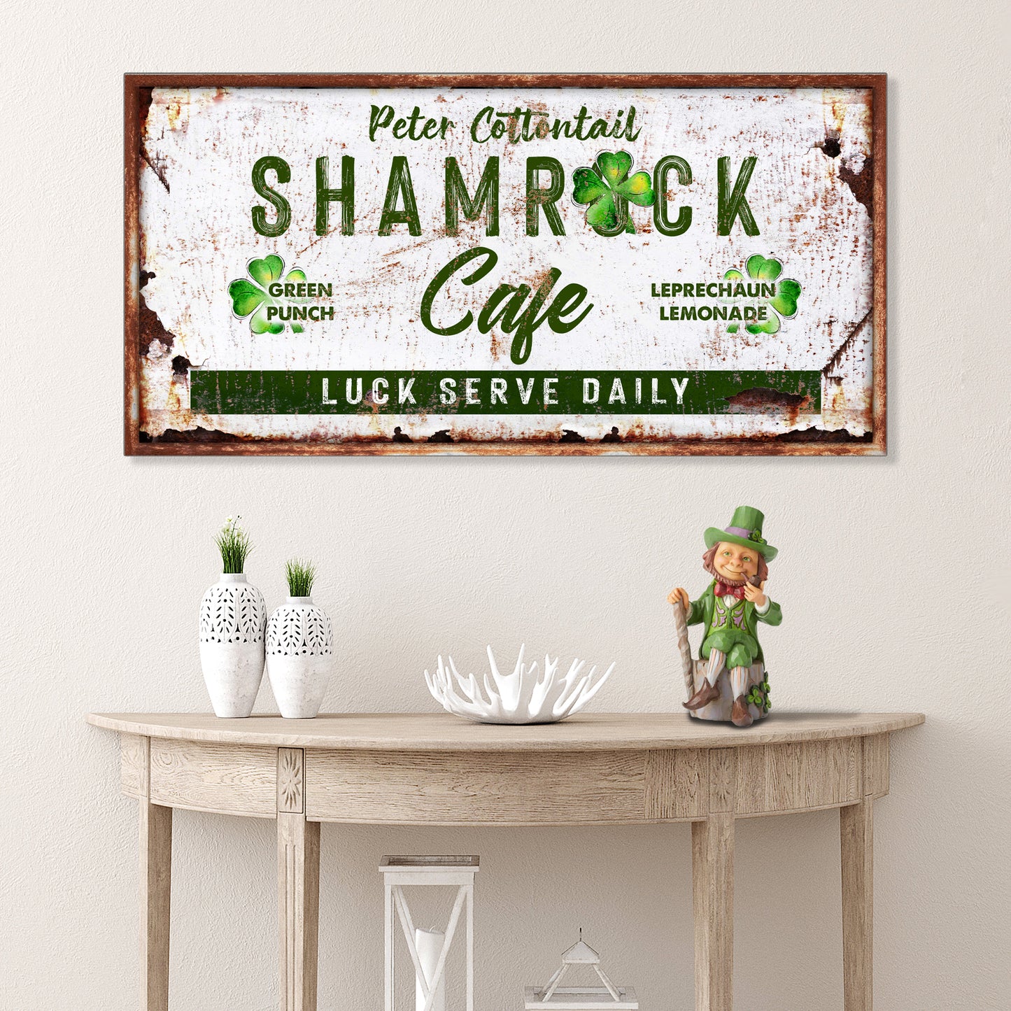 Shamrock Cafe - St. Patrick's Day Sign II Style 1 - Image by Tailored Canvases