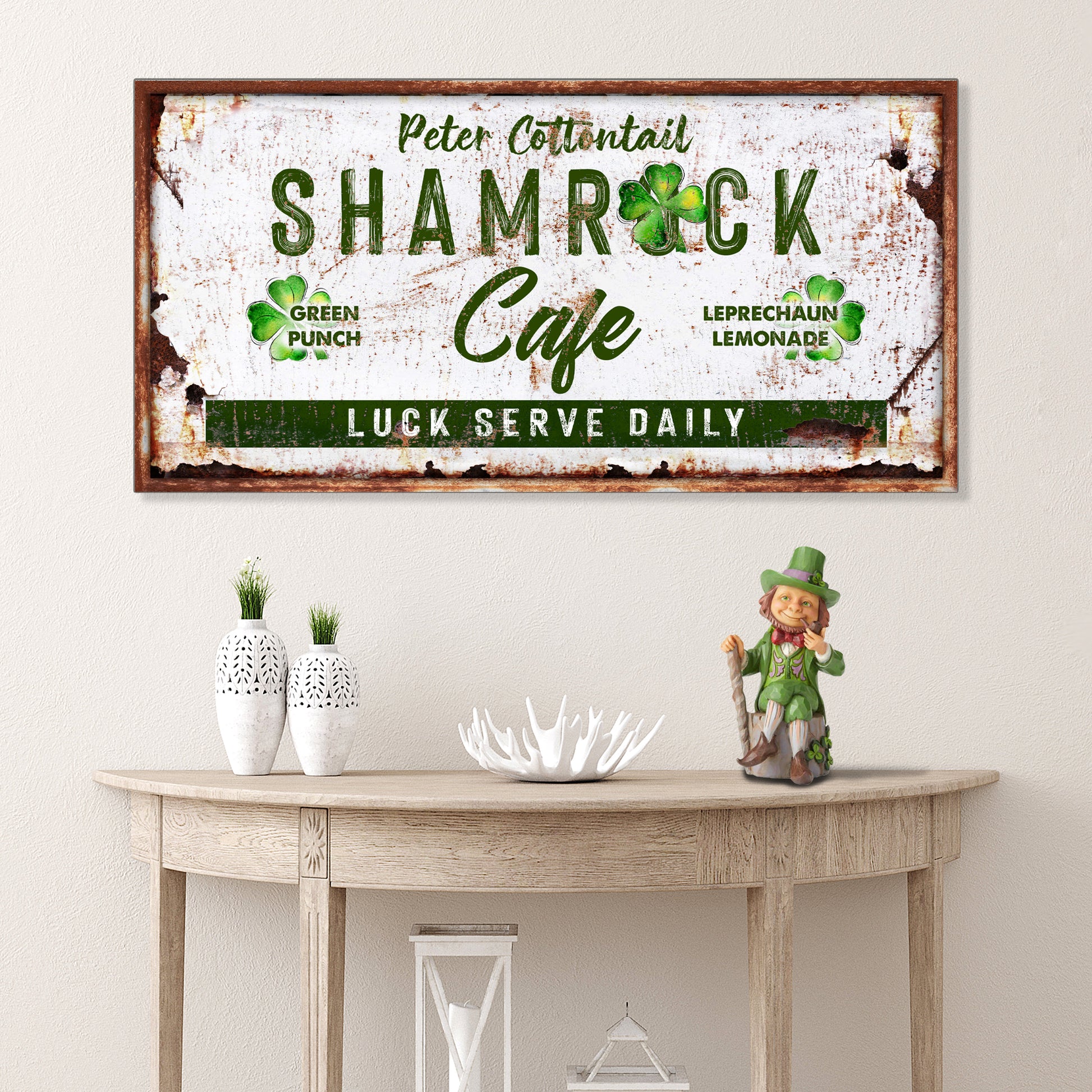 Shamrock Cafe - St. Patrick's Day Sign II Style 1 - Image by Tailored Canvases