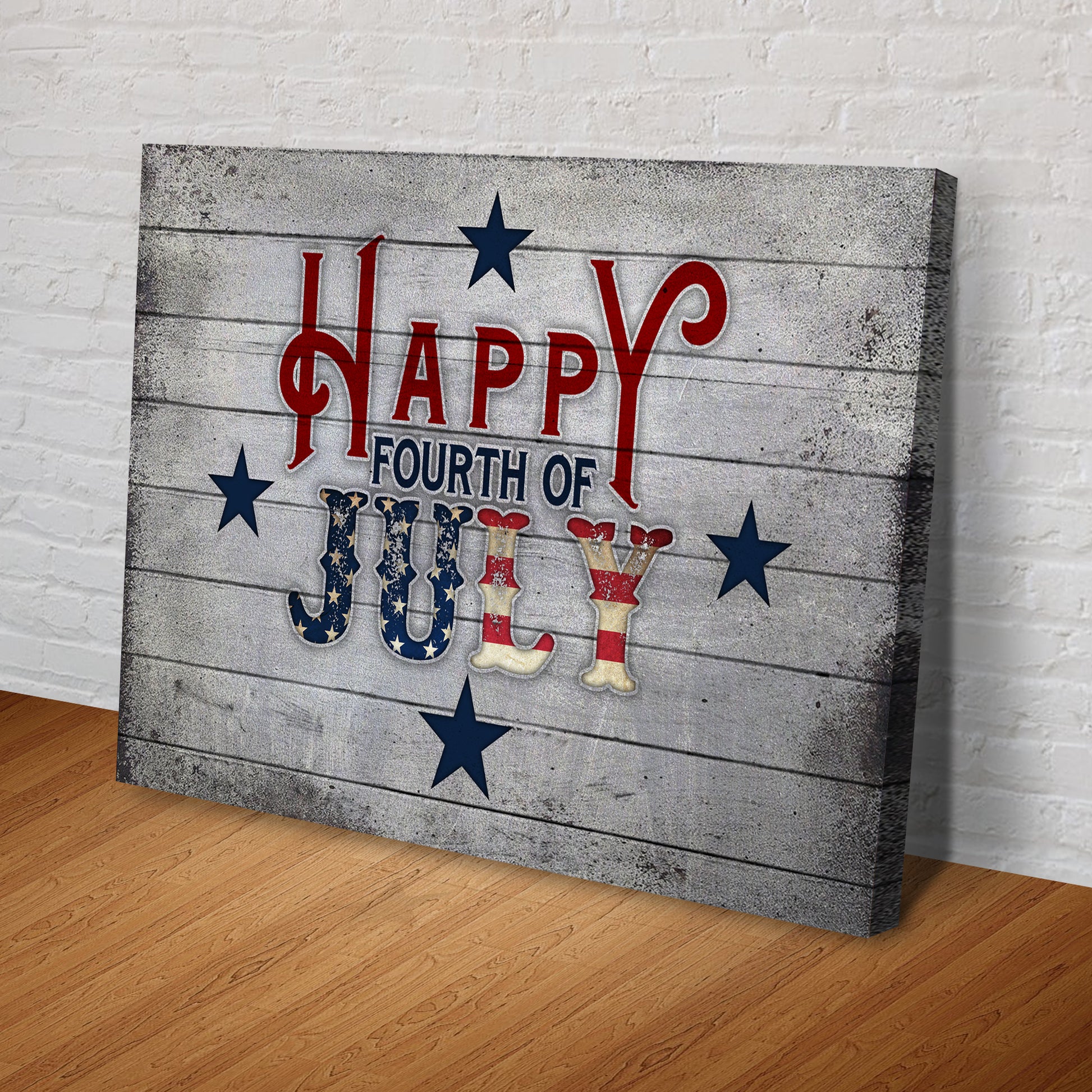 Happy Fourth Of July Sign Style 1 - Image by Tailored Canvases
