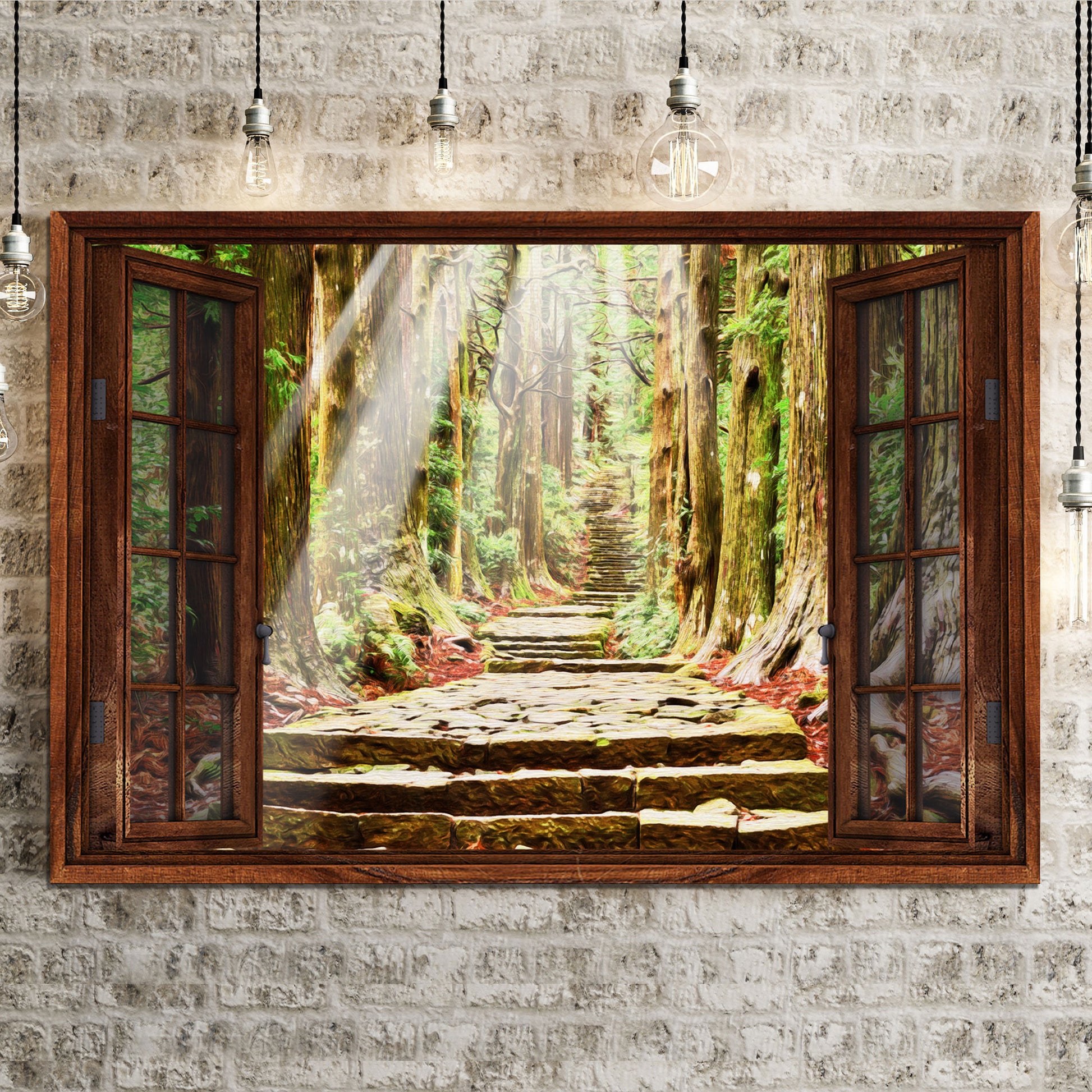 Woodland Forest By The Window Canvas Wall Art - Image by Tailored Canvases