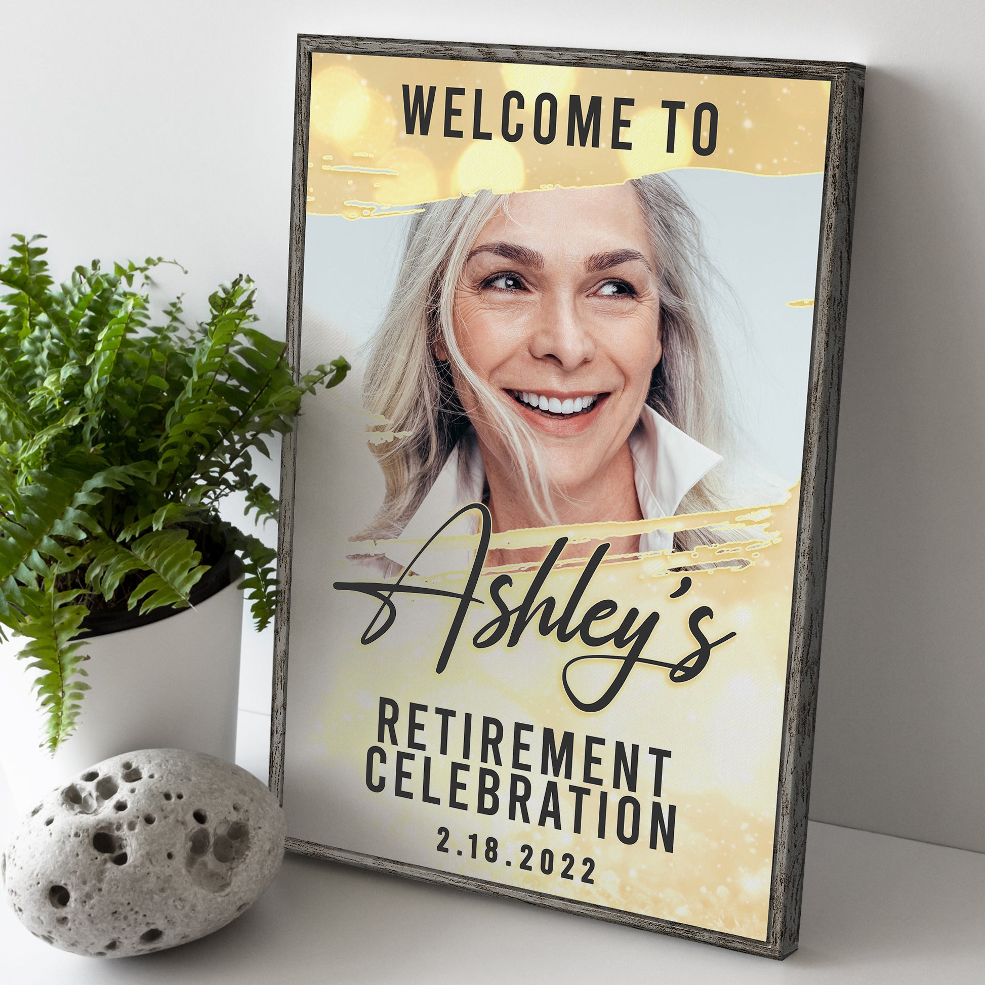 Happy Retirement Gift Sign Style 1 - Image by Tailored Canvases