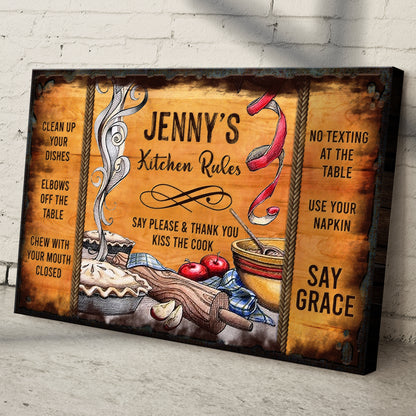 Kitchen Rules Sign Style 1 - Image by Tailored Canvases