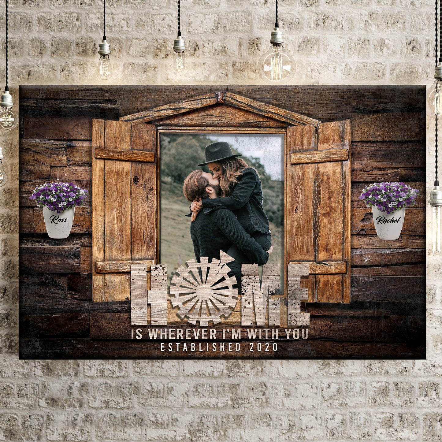 Home Is Wherever I'm With You Sign | Customizable Canvas Style 1 - Image by Tailored Canvases