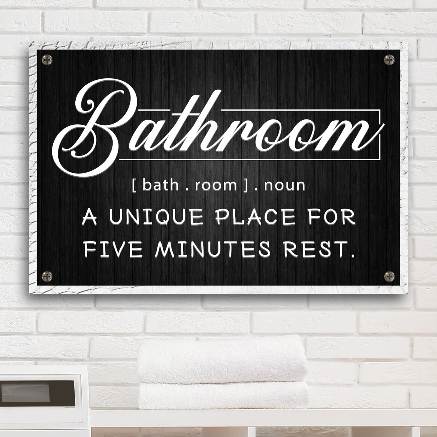 Bathroom Sign III Style 1 - Image by Tailored Canvases