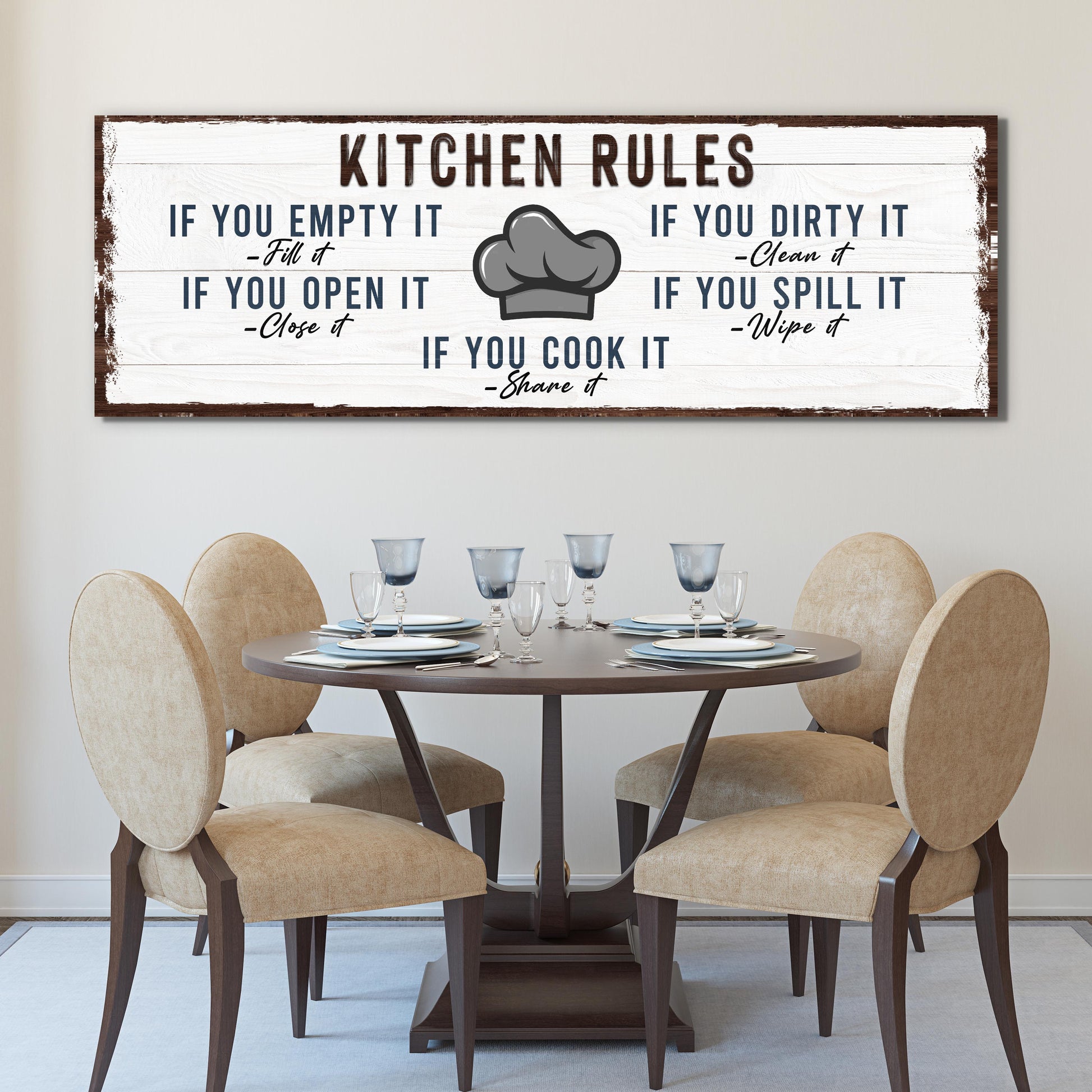 If You Cook It, Share It Kitchen Rules Sign Style 1 - Image by Tailored Canvases