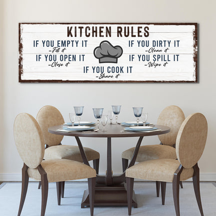 If You Cook It, Share It Kitchen Rules Sign  - Image by Tailored Canvases