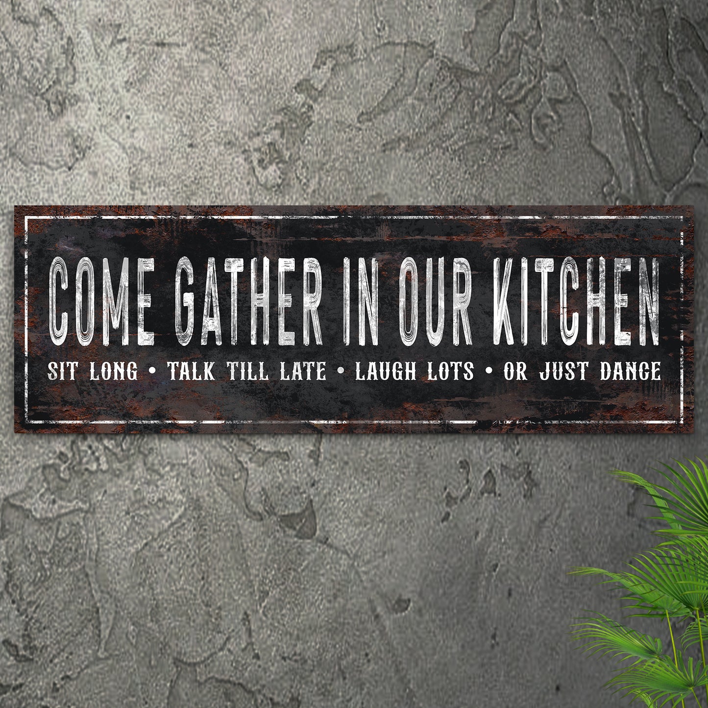 Come Gather In Our Kitchen Sign Style 1 - Image by Tailored Canvases