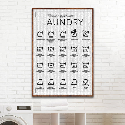 Laundry Symbols Sign II - Image by Tailored Canvases