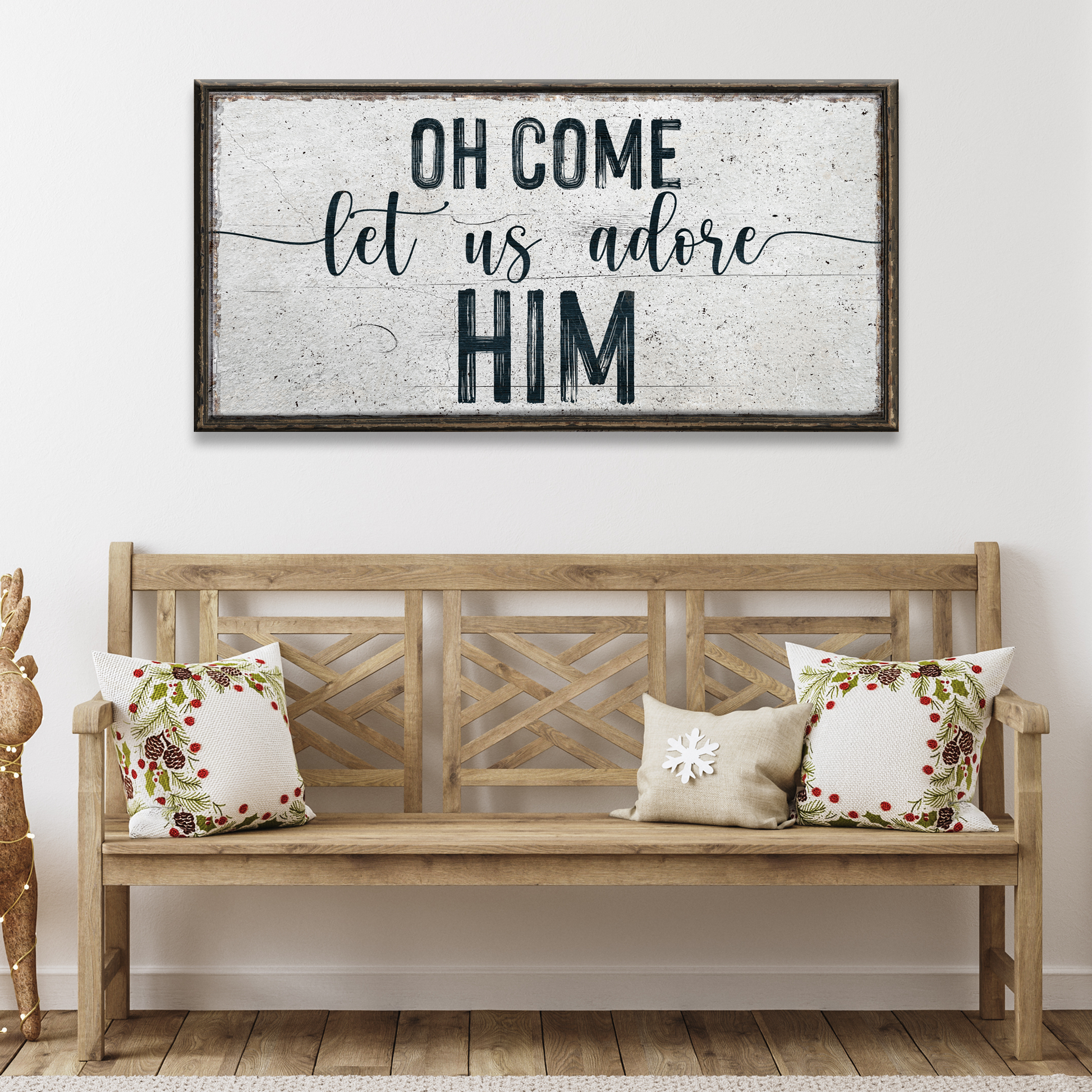 Let Us Adore Him Sign Style 1 - Image by Tailored Canvases