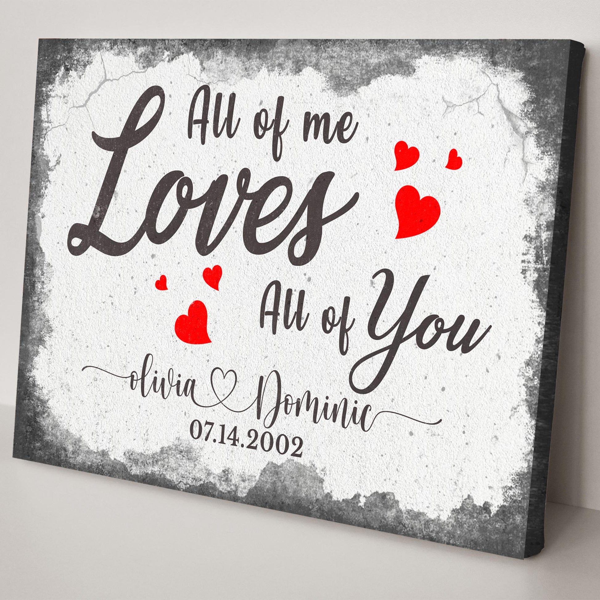 All Of Me Loves All Of You Sign II Style 2 - Image by Tailored Canvases