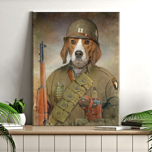 Pet Beagle Military Dog Sign - Image by Tailored Canvases