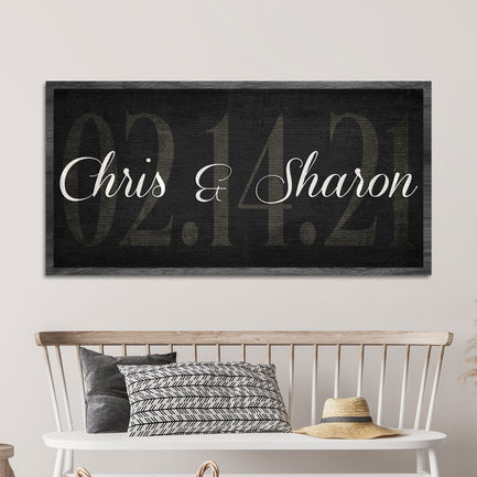 Wedding Date Sign - Image by Tailored Canvases
