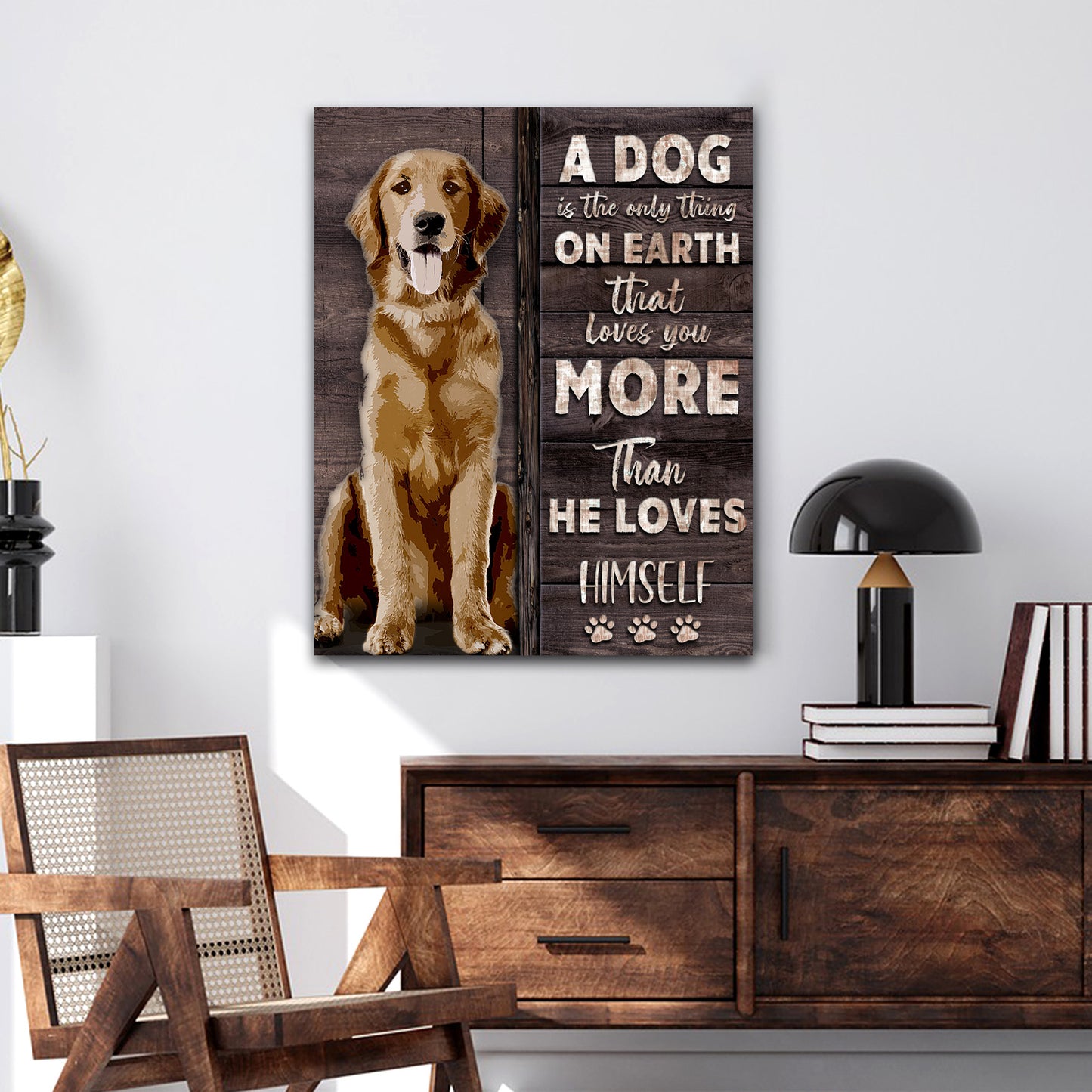 A Dog Loves You More Sign Style 1 - Image by Tailored Canvases