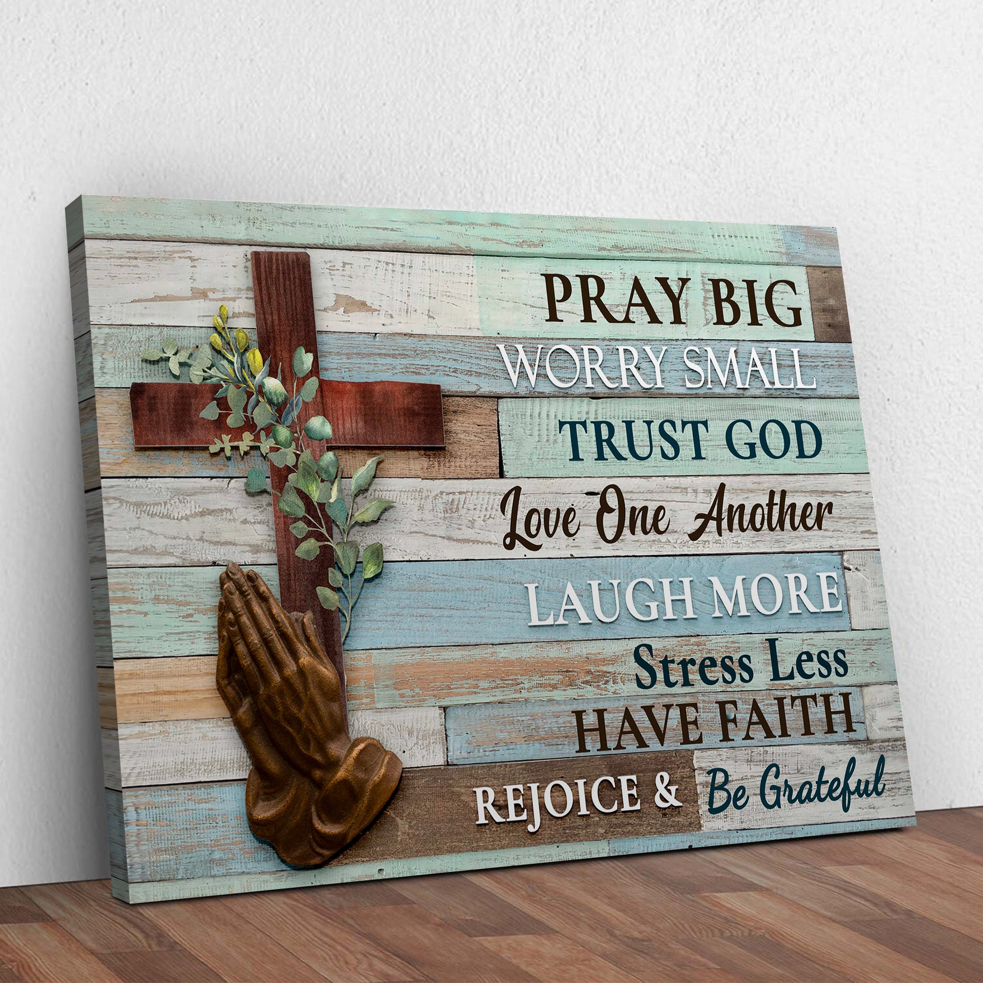 Trust God Love One Another Sign Style 1 - Image by Tailored Canvases