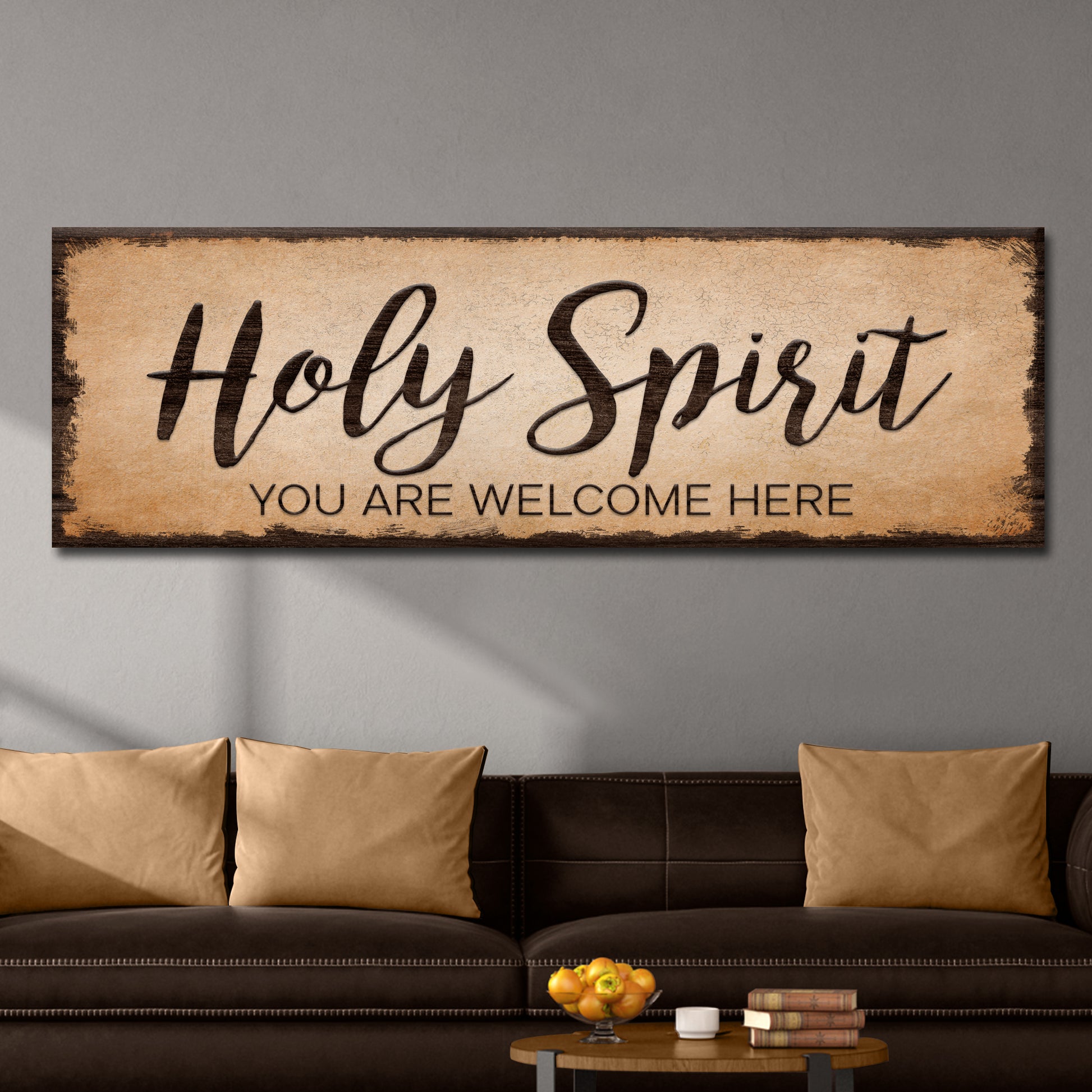 Holy Spirit You Are Welcome Here Sign V Style 1 - Image by Tailored Canvases