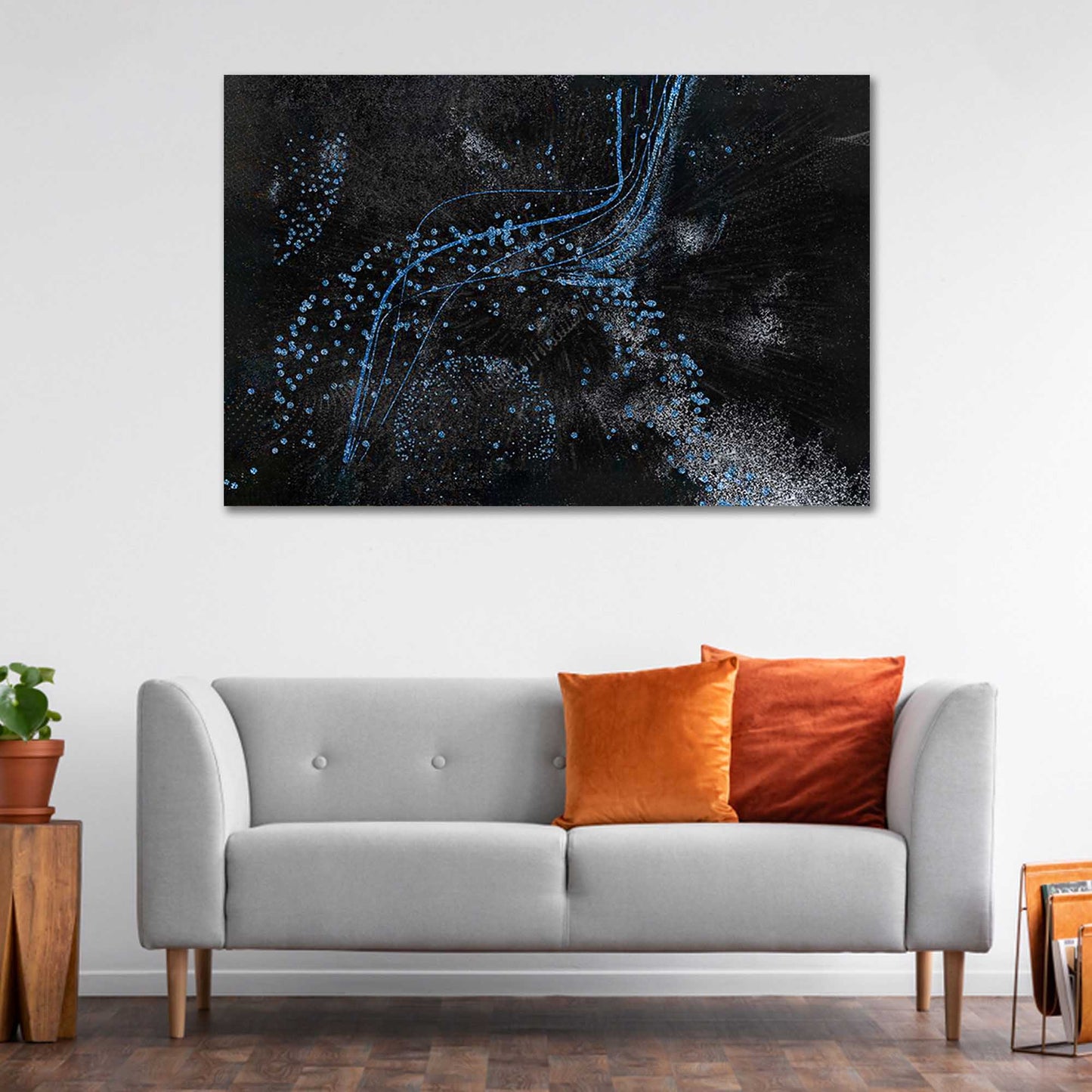 Black Dandelion Canvas Wall Art Style 1 - Image by Tailored Canvases