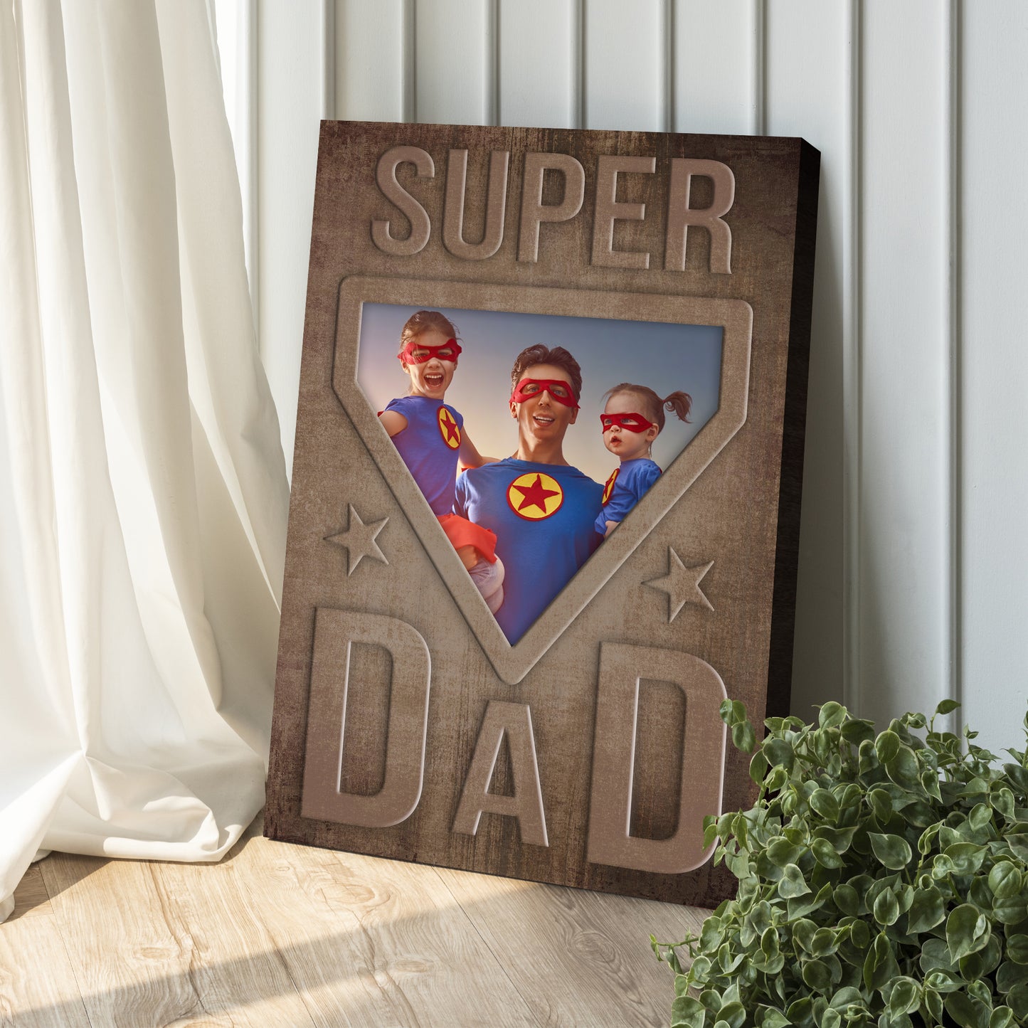Super Dad Happy Father's Day Sign II Style 1 - Image by Tailored Canvases