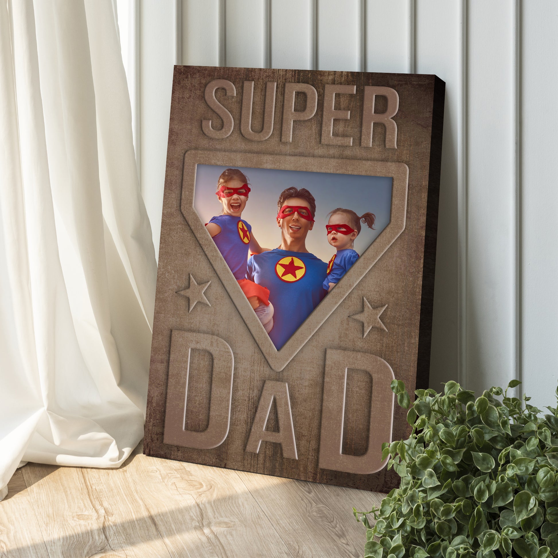 Super Dad Happy Father's Day Sign II Style 1 - Image by Tailored Canvases