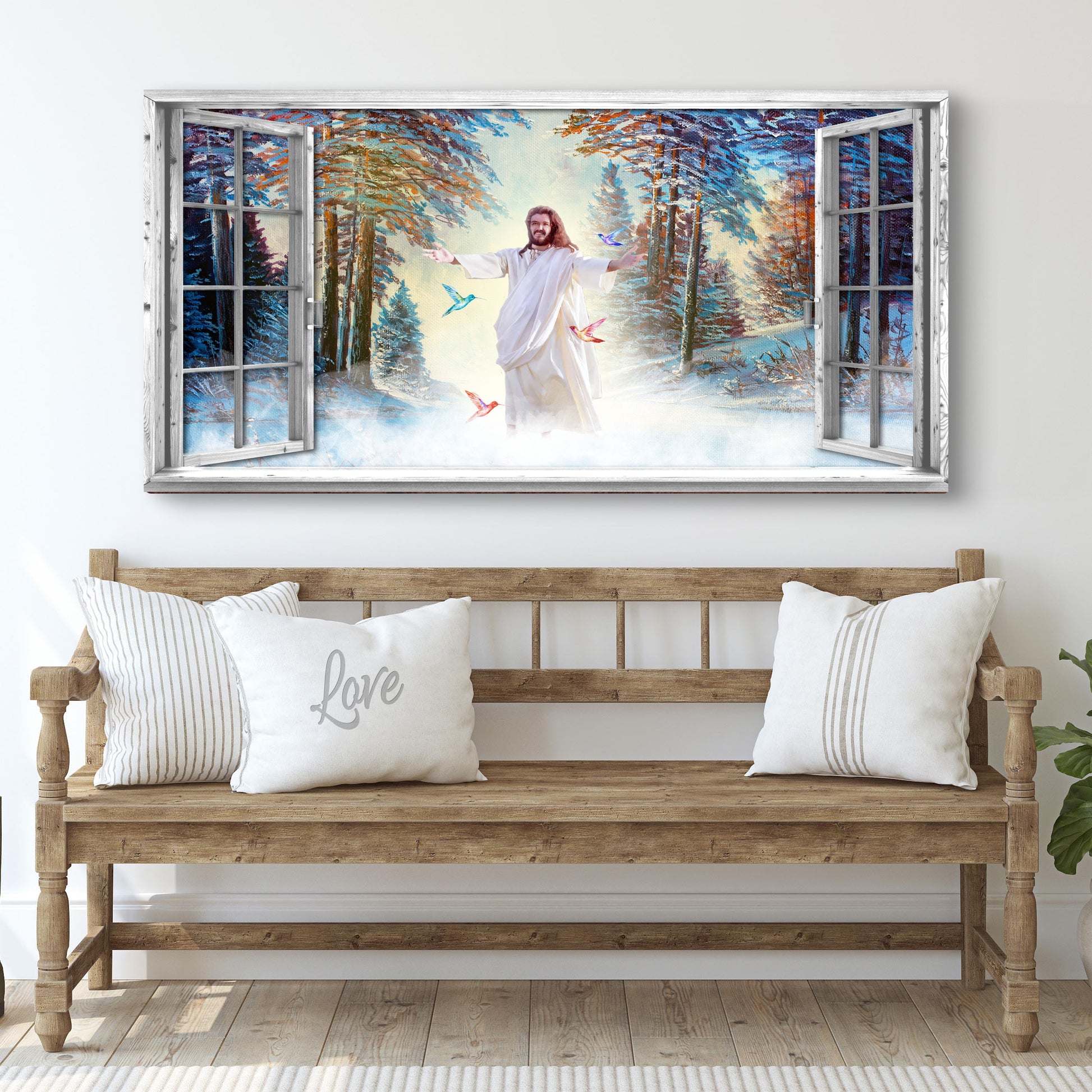 Jesus By The Window Canvas Wall Art Style 1 - Image by Tailored Canvases