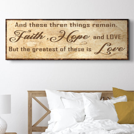 Faith, Hope, And Love Sign - Image by Tailored Canvases