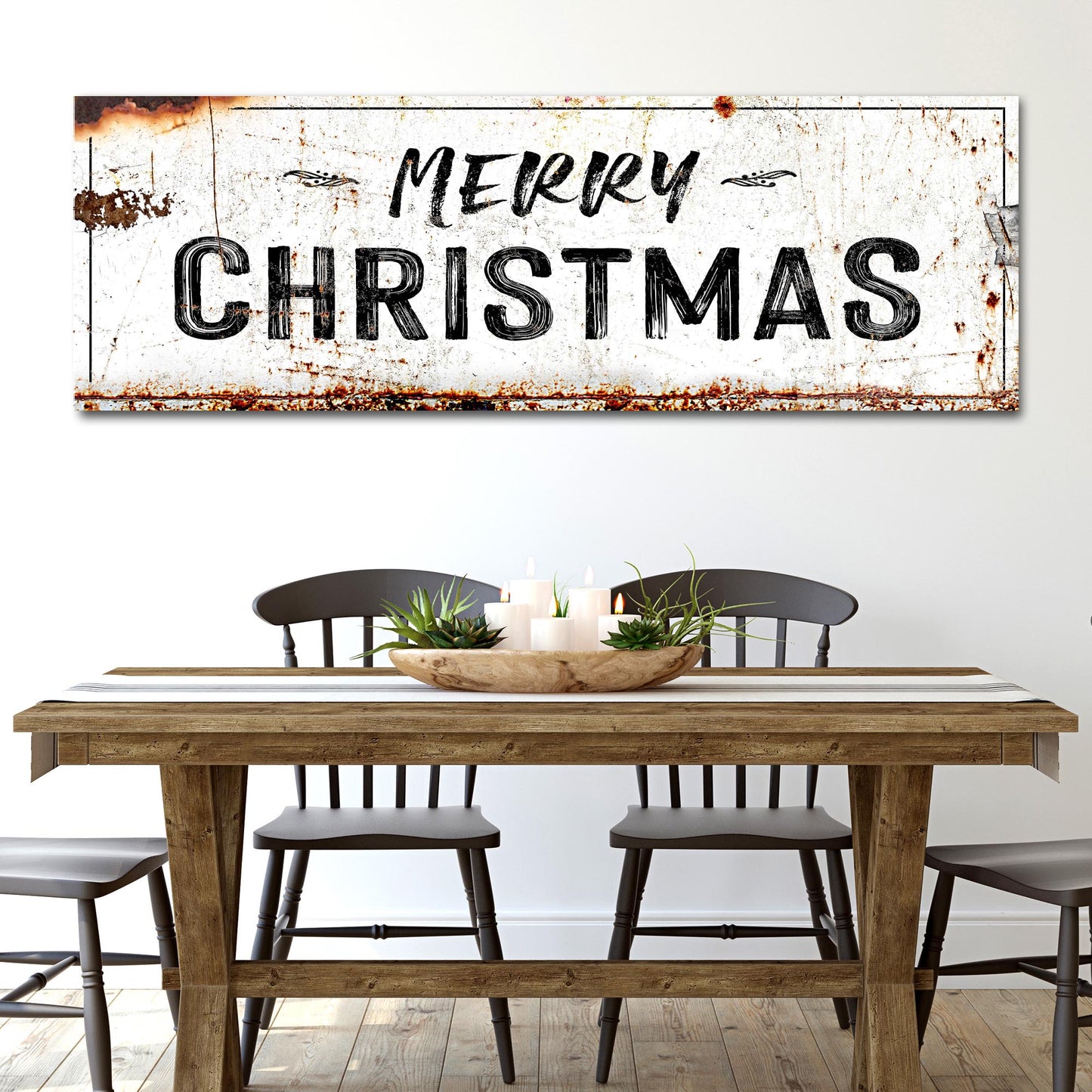 Rustic Merry Christmas Sign Style 1 - Image by Tailored Canvases