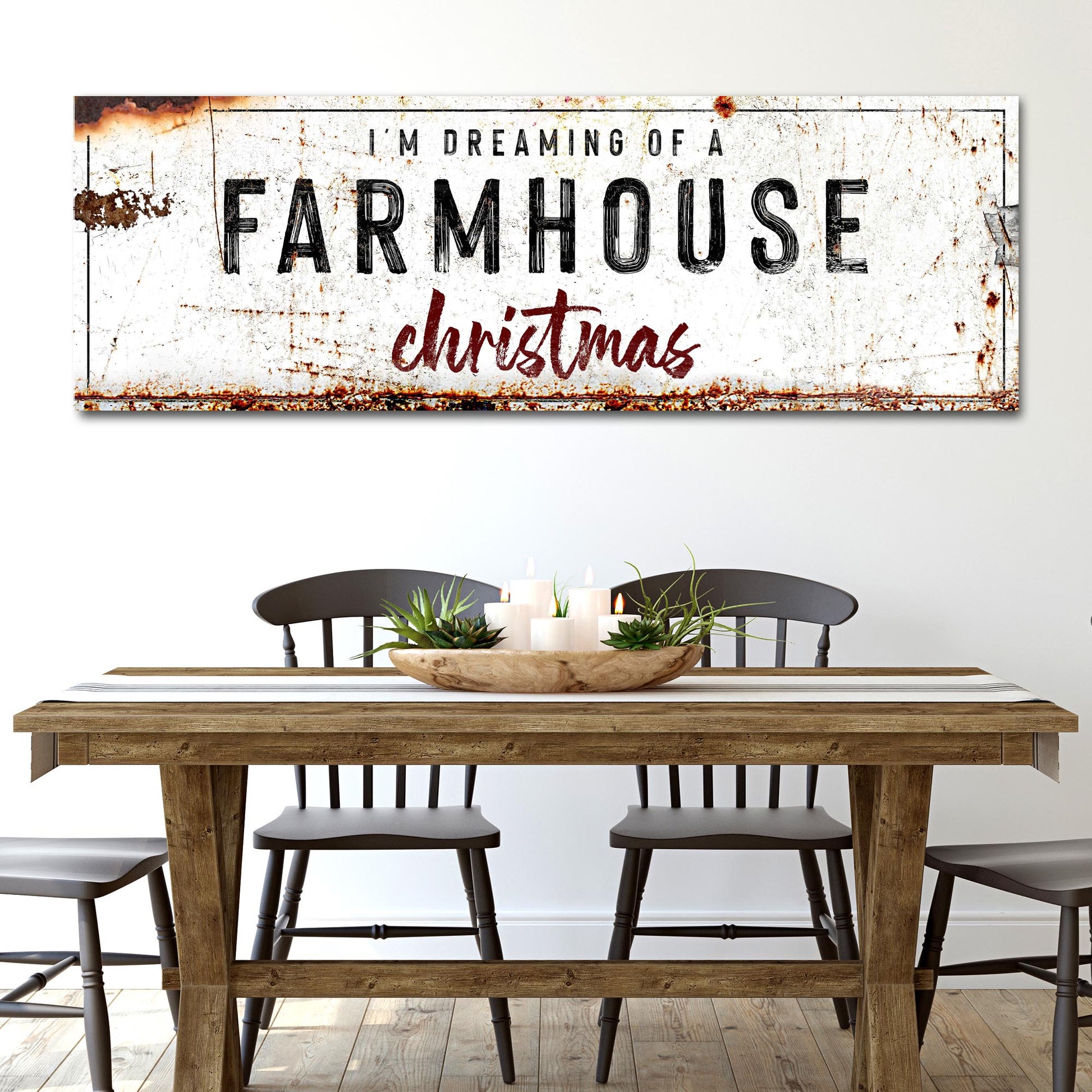Dreaming Of A Farmhouse Christmas Sign Style 1 - Image by Tailored Canvases