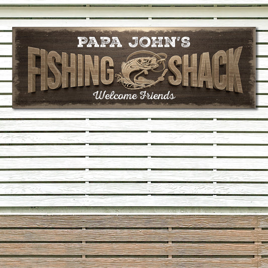 Fishing Shack Sign II | Customizable Canvas - Image by Tailored Canvases