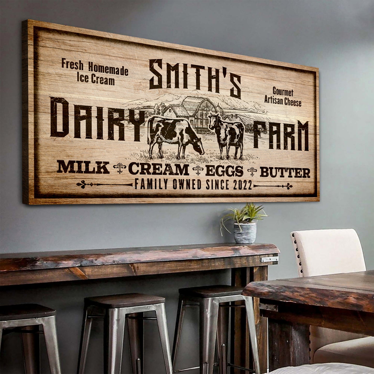 Dairy Farm Sign II Style 2 - Image by Tailored Canvases