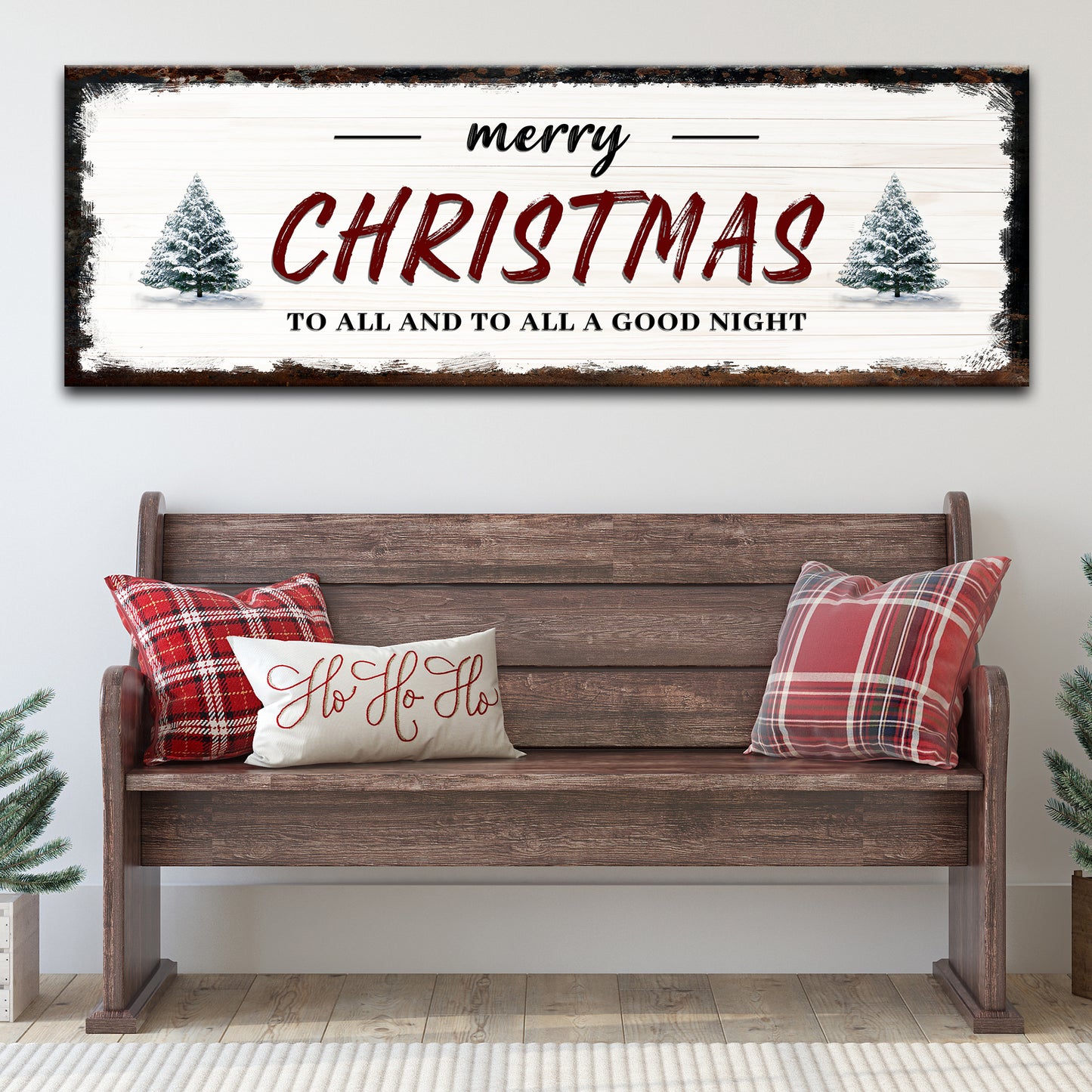 Merry Christmas To All Sign II Style 1 - Image by Tailored Canvases
