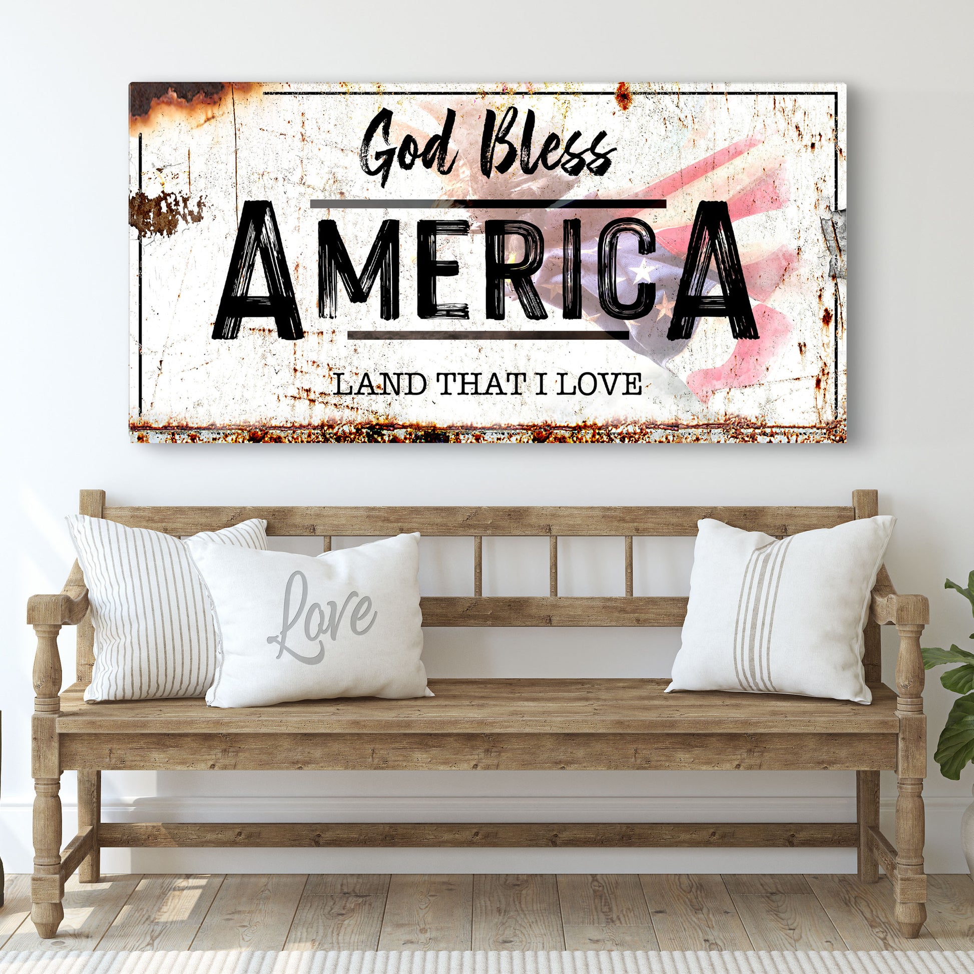God Bless America Sign IX Style 1 - Image by Tailored Canvases