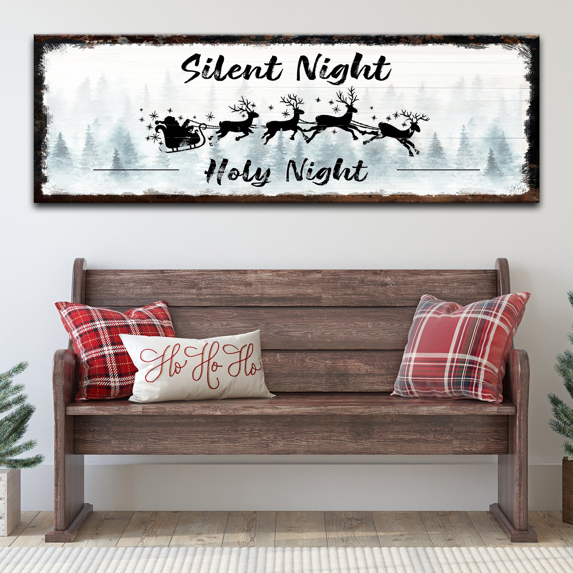 Silent Night Holy Night Sign II Style 1 - Image by Tailored Canvases