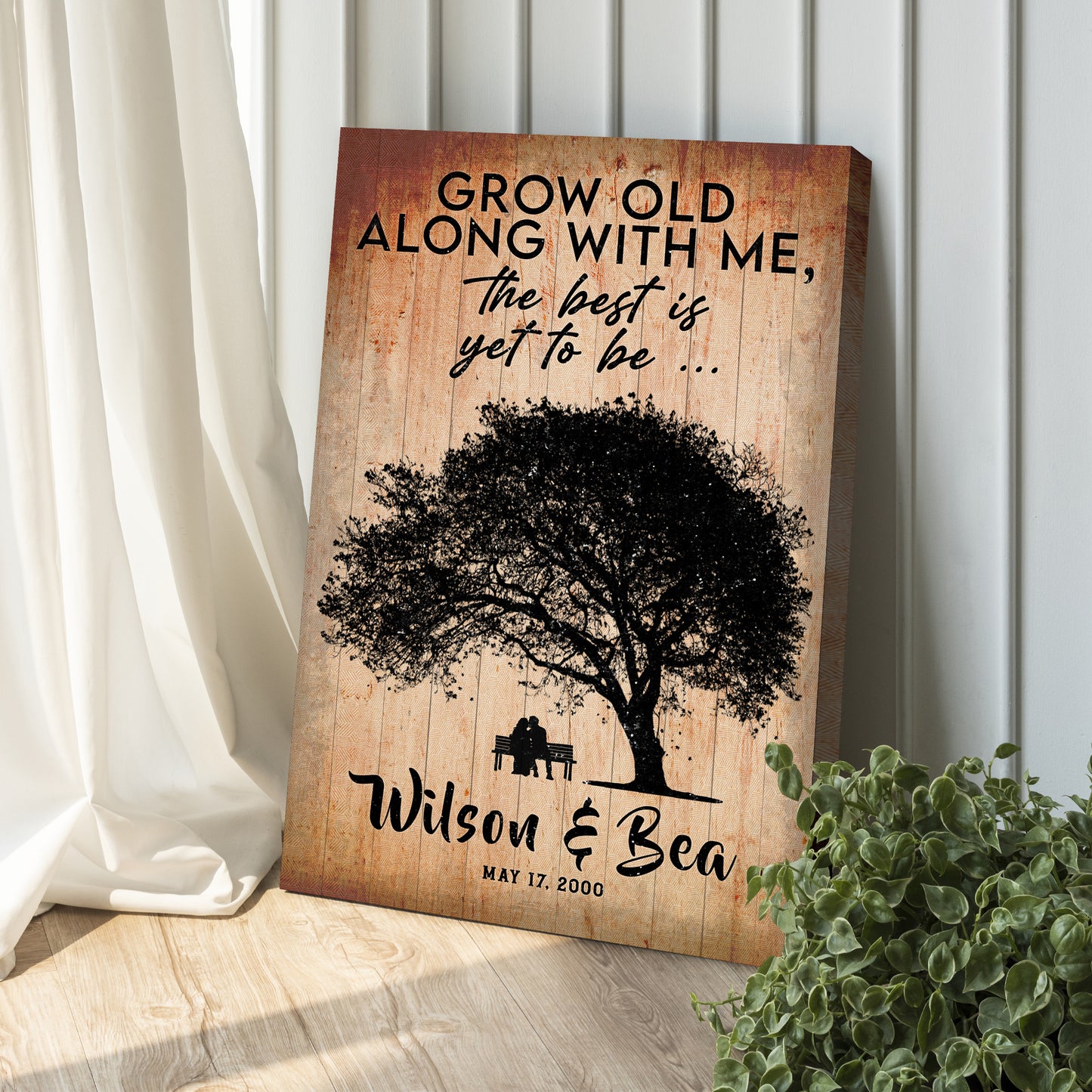 Grow Old Along With Me The Best Is Yet To Be Sign II Style 1 - Image by Tailored Canvases